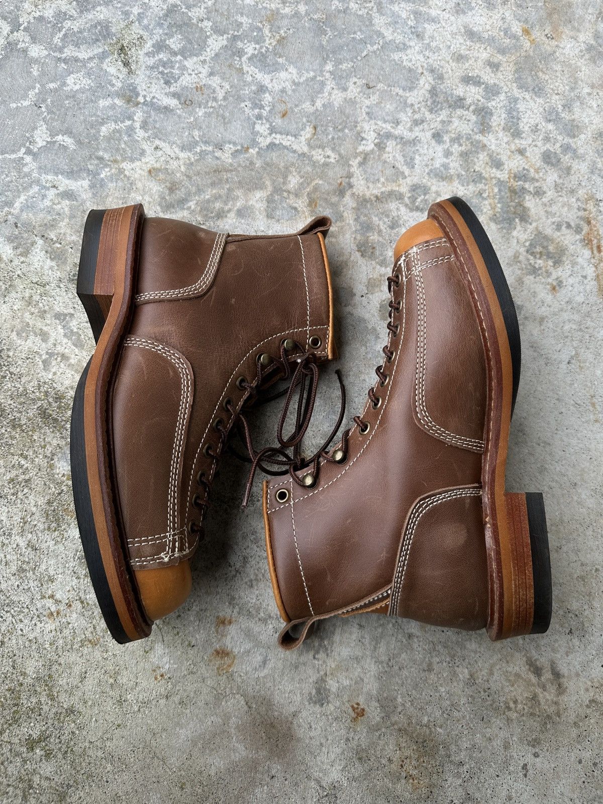 Vintage Monkey hiking welt construction leather redwing boot Size US 6.5 / EU 39-40 - 7 Thumbnail