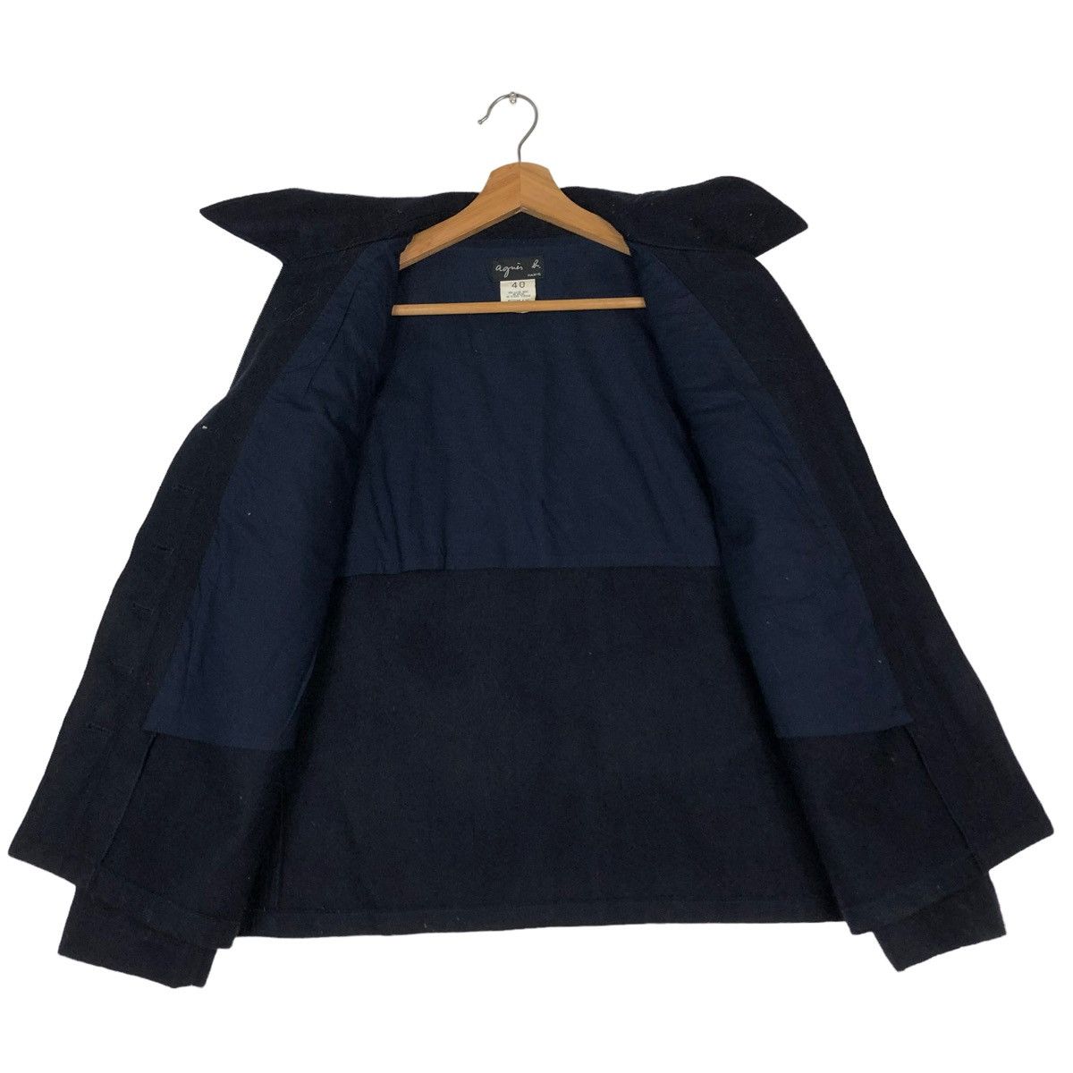 agnes b. 🔥VINTAGE CROPPED WOOL JACKET AGNES B. MILITARY DESIGN Size US S / EU 44-46 / 1 - 13 Thumbnail