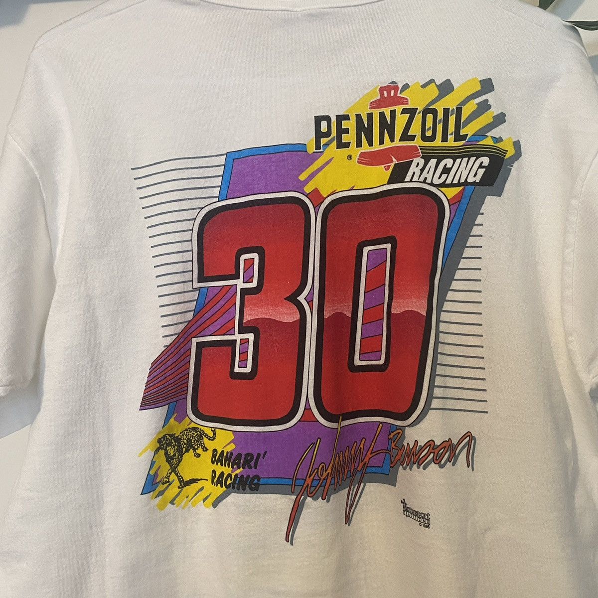 NASCAR Vintage 1996 Nascar Racing T-Shirt Size US L / EU 52-54 / 3 - 6 Thumbnail