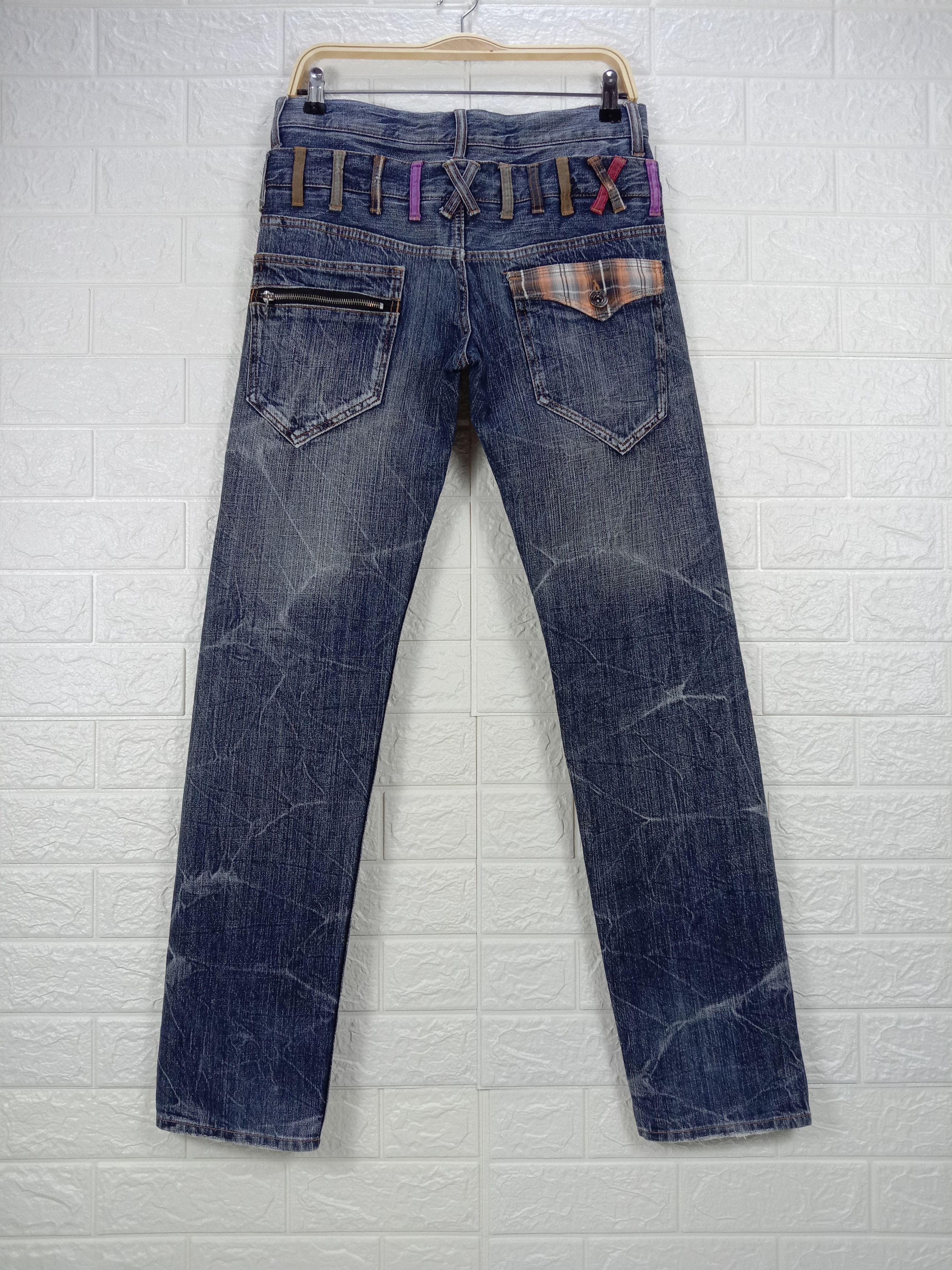 Japanese Brand Vintage Japanese Sirmione Hybrid Double Waist Jeans Size US 31 - 5 Thumbnail