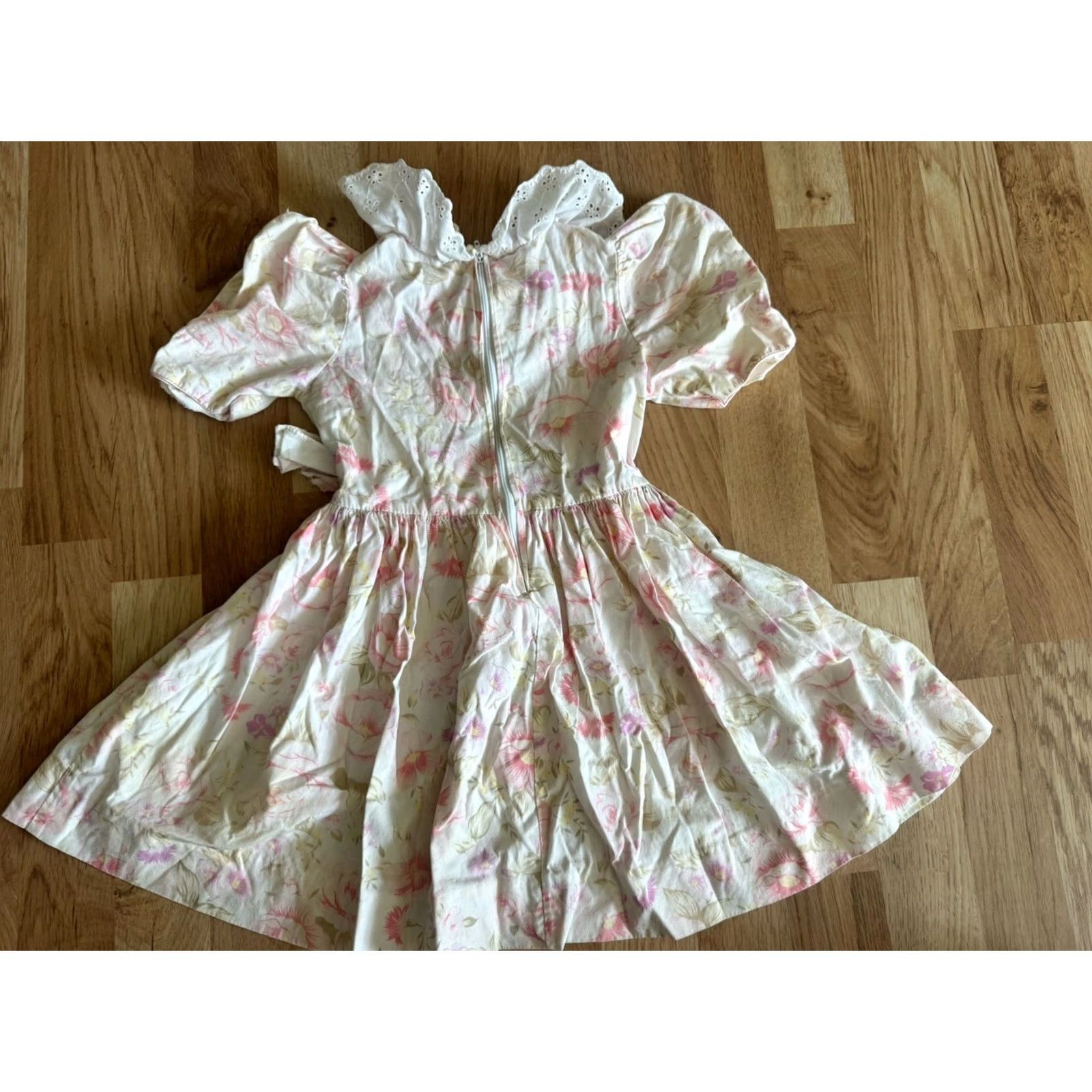 Rainbow VINTAGE Rainbow Creek 5T Pink Girls Size Lace Collar White Prairie GUC Size ONE SIZE - 3 Thumbnail