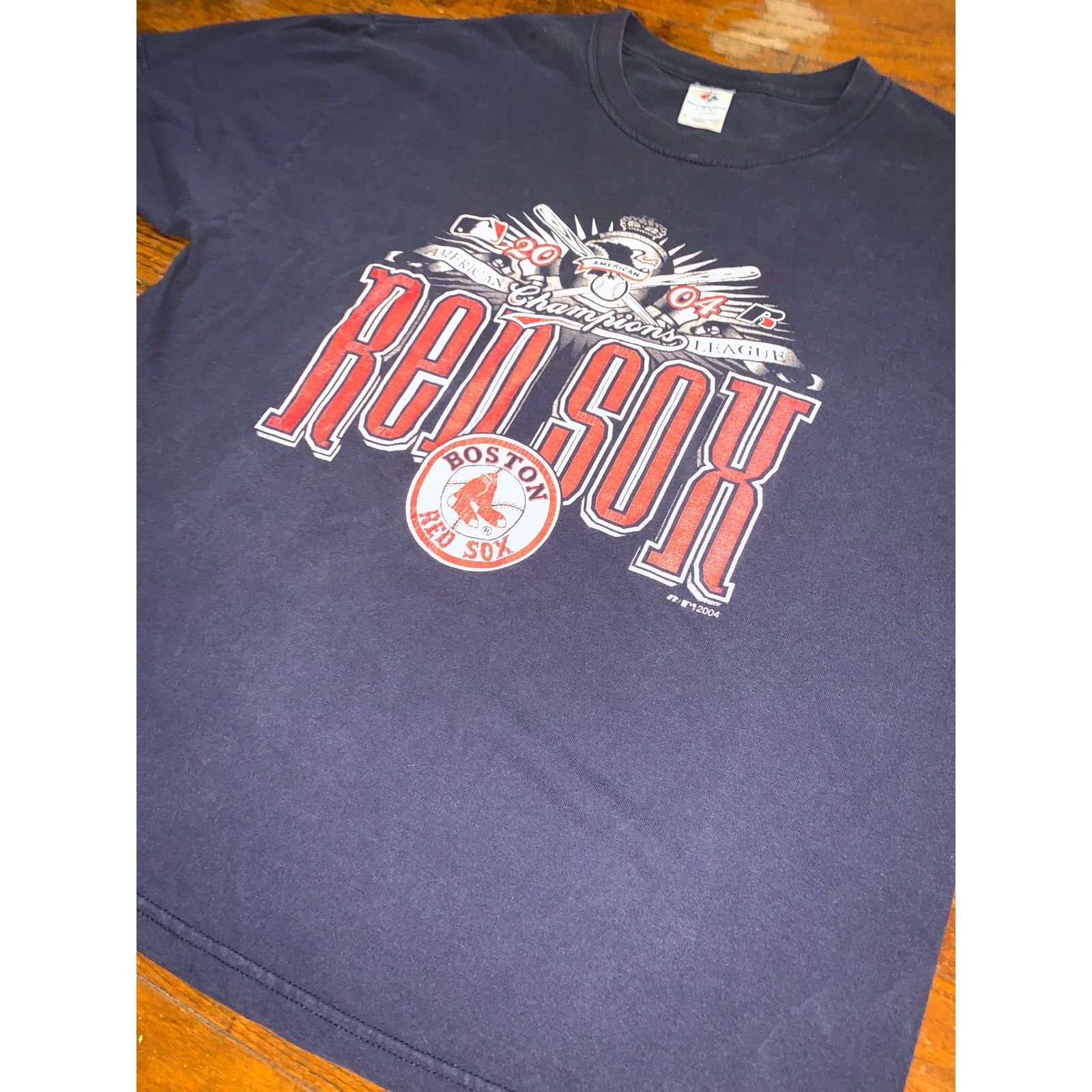 Jerzees 2004 Boston Red Sox AL Champions T Shirt Russell XL Navy Size US XL / EU 56 / 4 - 3 Thumbnail