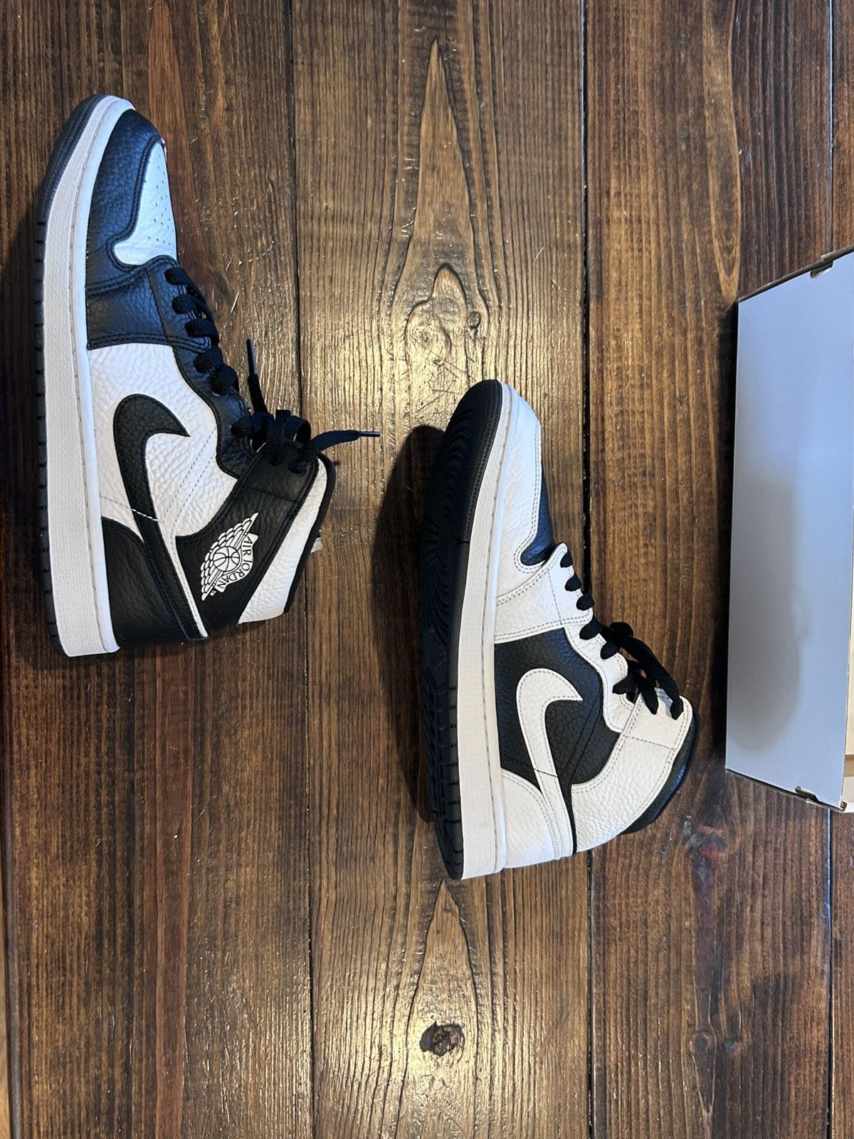 Nike Jordan 1 mid Split Black White Size US 9 / EU 42 - 5 Thumbnail