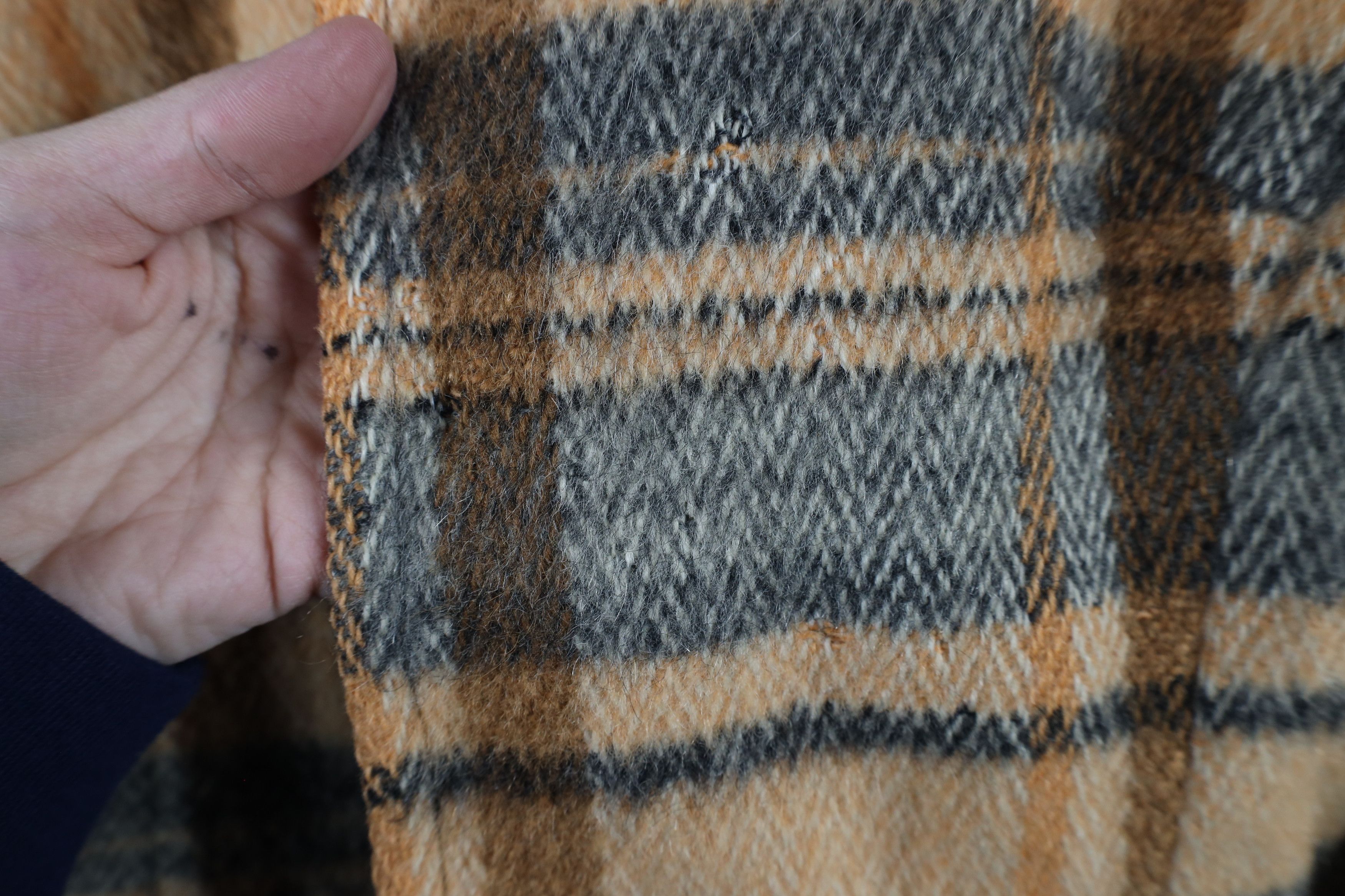 Vintage Vintage 60s Rockabilly Wool Collared Jacket Coat Plai USA Size M / US 6-8 / IT 42-44 - 7 Thumbnail