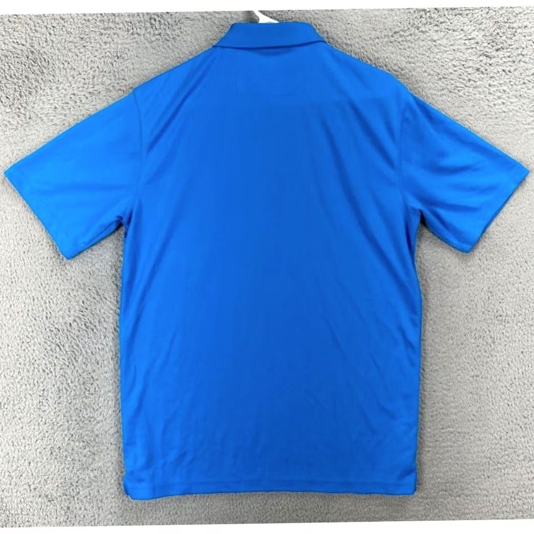 Vintage Top Golf Employee Polo Shirt Men Adult Medium Blue Solid Short Sleeve Collared Athletic Breathable Polyester Golf Rugby Size US M / EU 48-50 / 2 - 2 Thumbnail