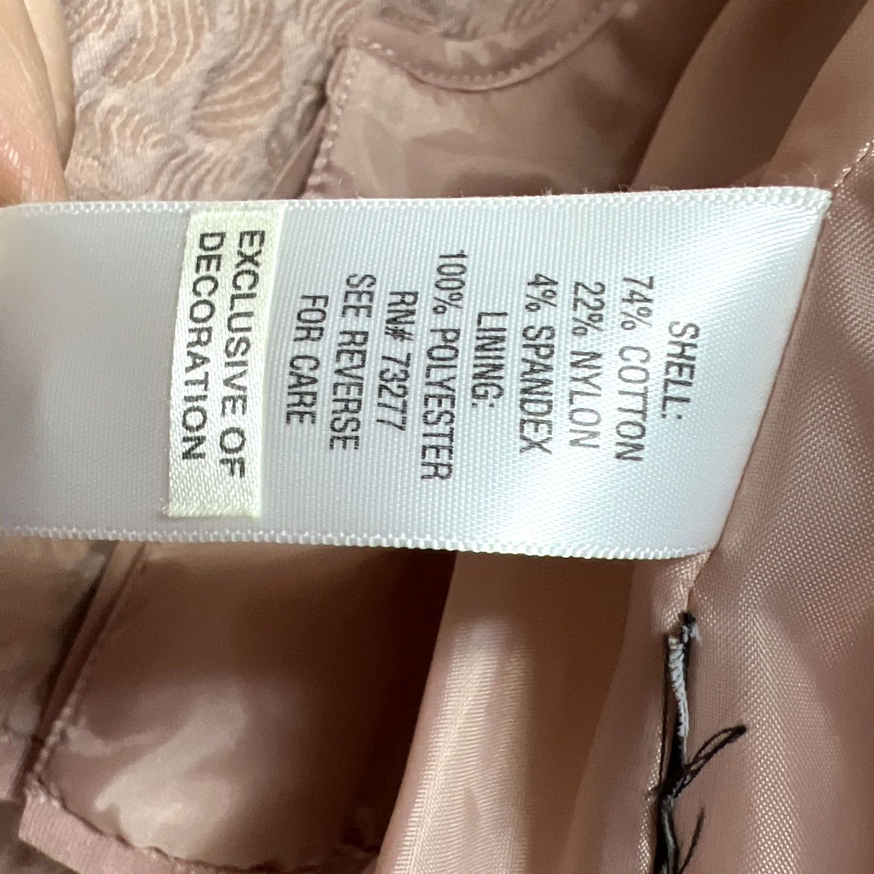 Vintage Simply Vera Vera Wang Blazer Pants Suit Women 2 Piece Blush Pink Spring 8/M Cotton/Nylon/Spandex/Polyester Mens? Women Size 30" / US 8 / IT 44 - 5 Thumbnail