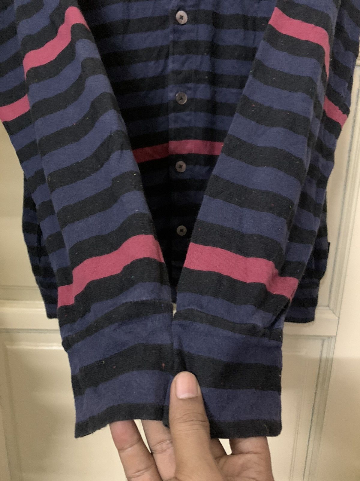 Paul Smith 💥Vintage Paul Smith Stripe Cardigan Shirt Button Size US L / EU 52-54 / 3 - 2 Thumbnail
