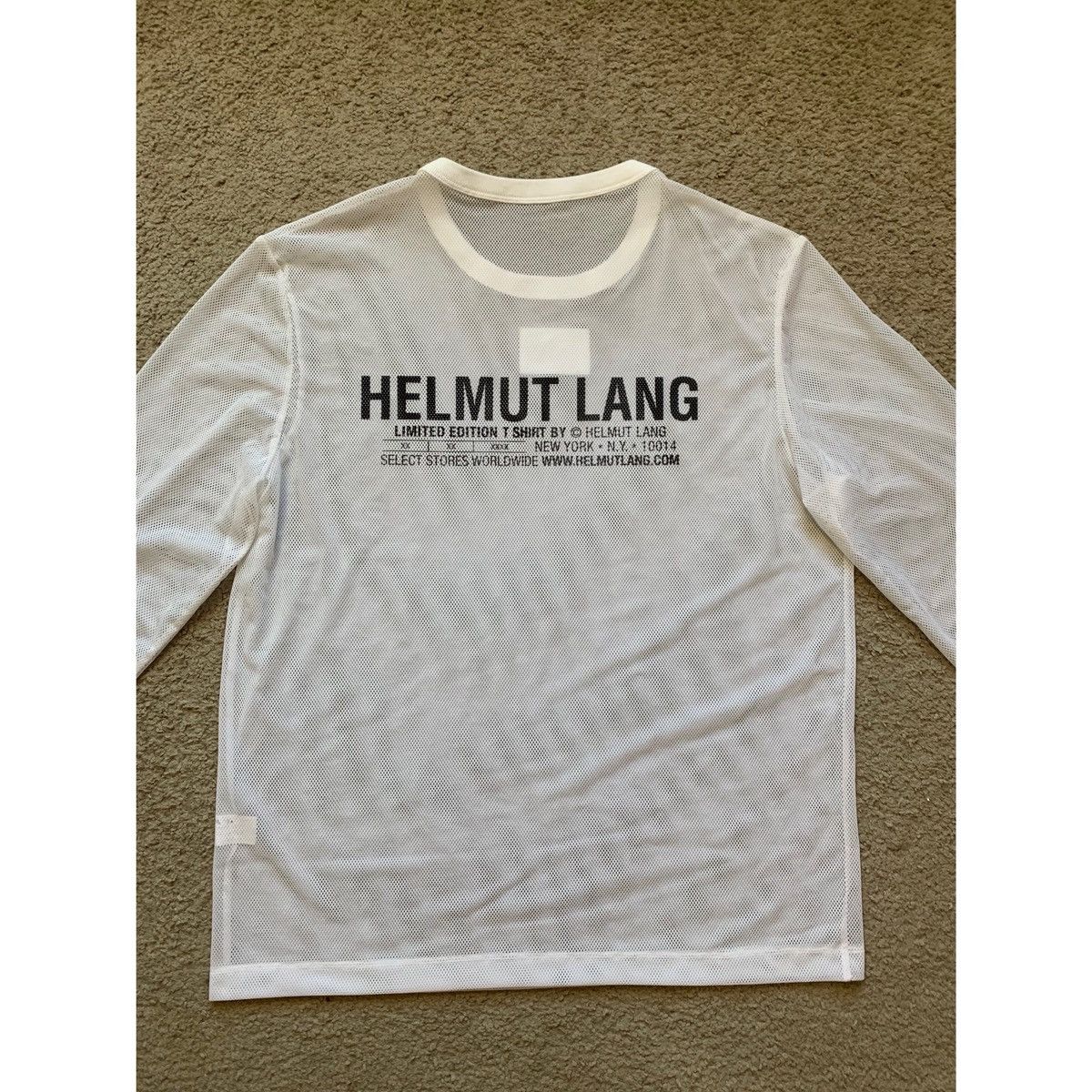 Helmut Lang HELMUT LANG WHITE LOGO MESH TOP Size US L / EU 52-54 / 3 - 19 Thumbnail