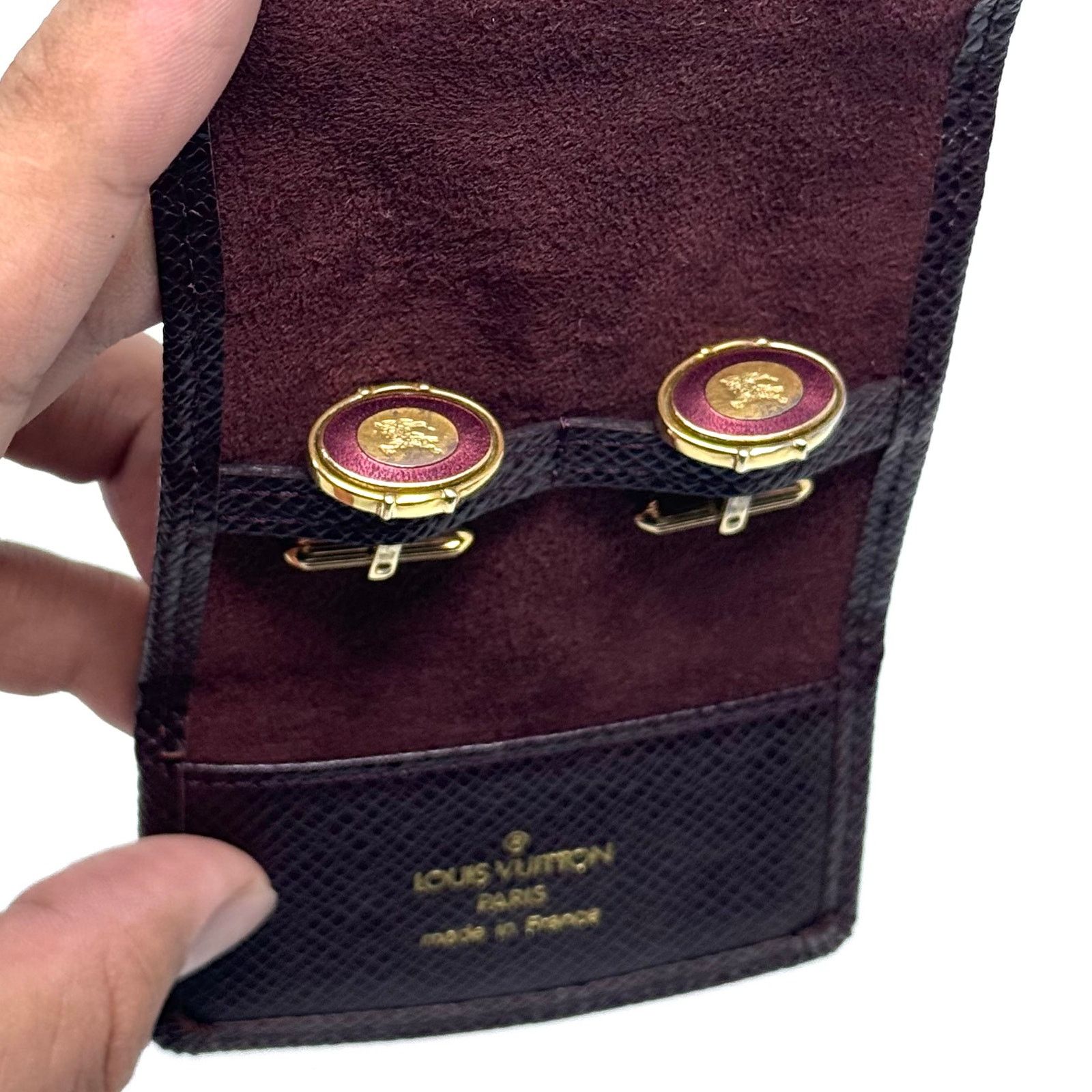 Louis Vuitton Louis Vuitton Dark Red Cufflink Case Size ONE SIZE - 6 Thumbnail