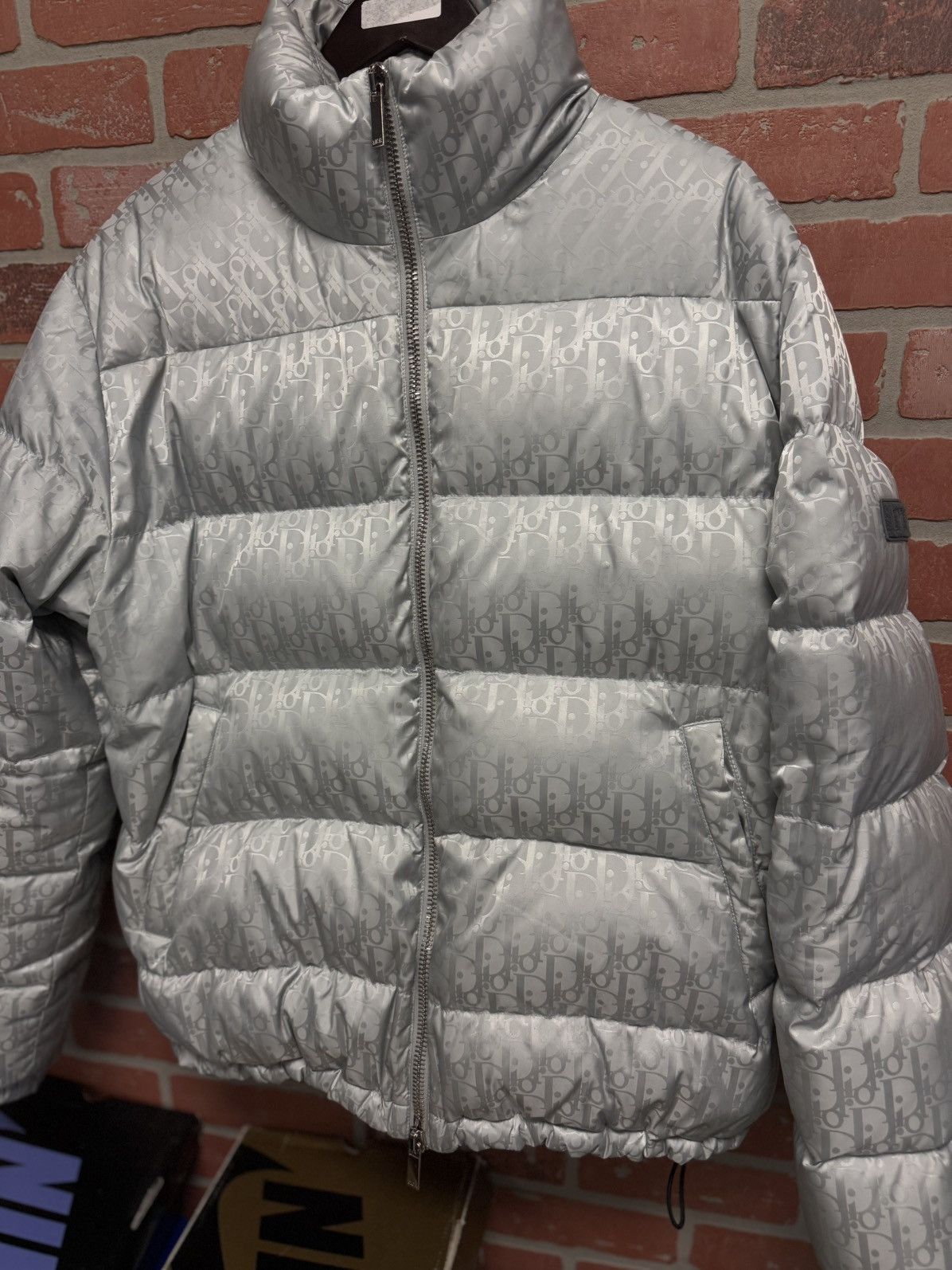 Dior Dior Oblique Down Puffer Jacket Size 54 Silver CLEAN Size US L / EU 52-54 / 3 - 7 Thumbnail
