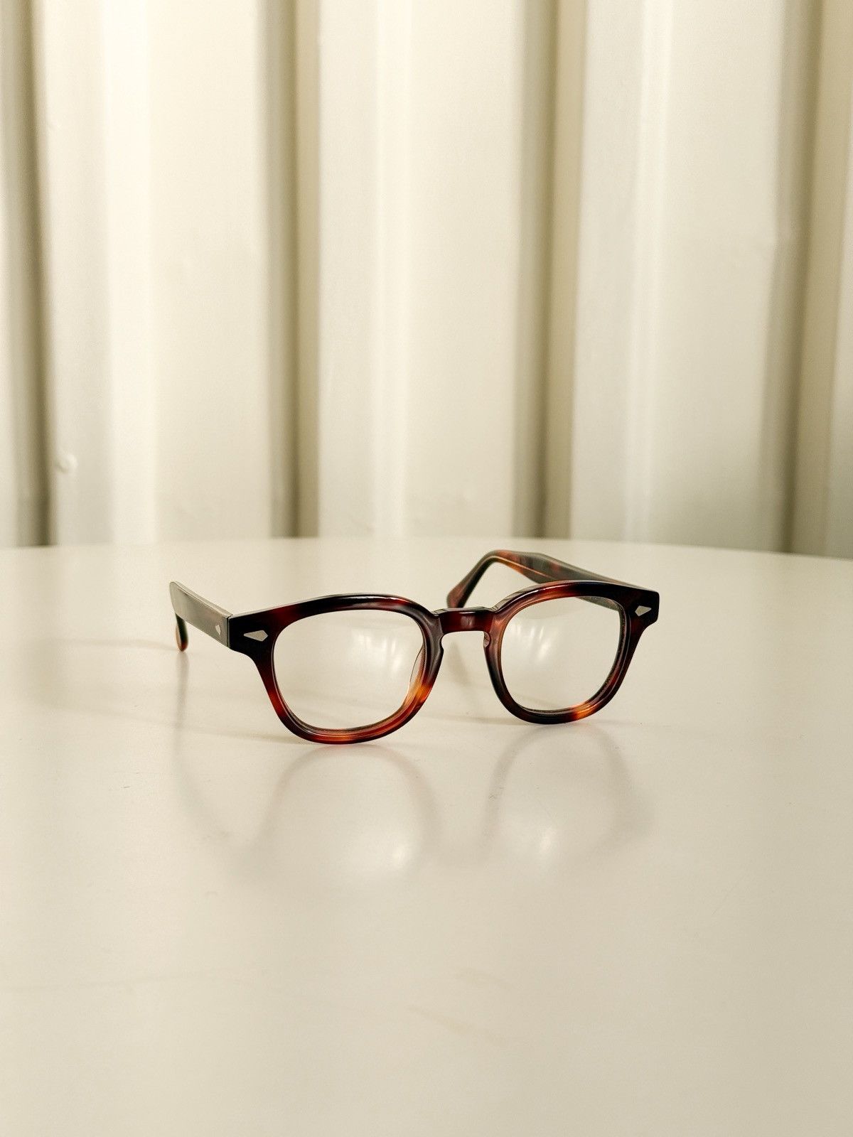 Vintage Vintage Amber Tortoise Eyeglasses Tart Arnel Style 44-22 5¾ Size 44 - 1 Thumbnail