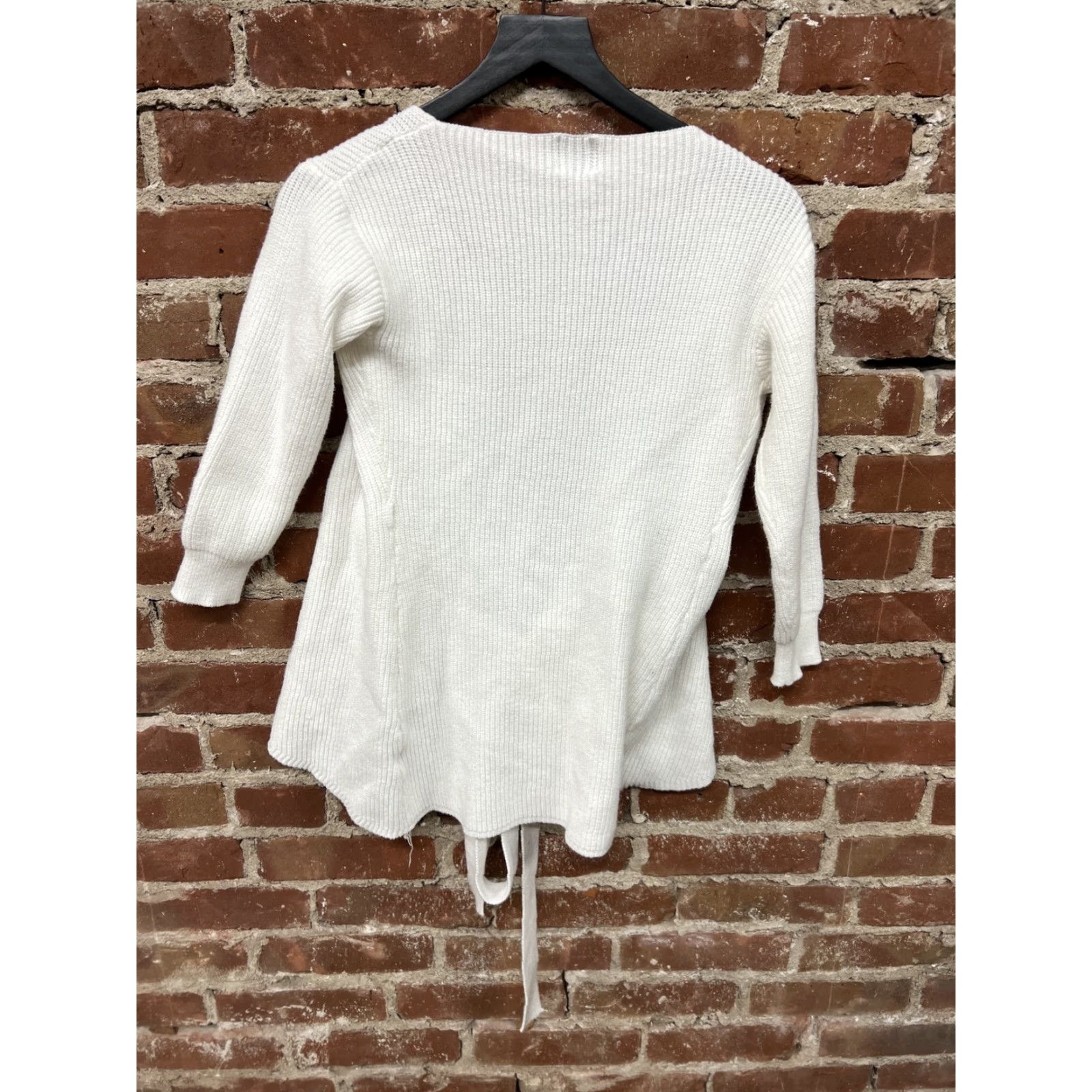 PRINCESS POLLY Princess Polly White Wrap Cardigan XS/S Cardigan Women White Bell Sleeve V-Neck Knit Lightweight Casual Regular Size XS / US 0-2 / IT 36-38 - 3 Thumbnail