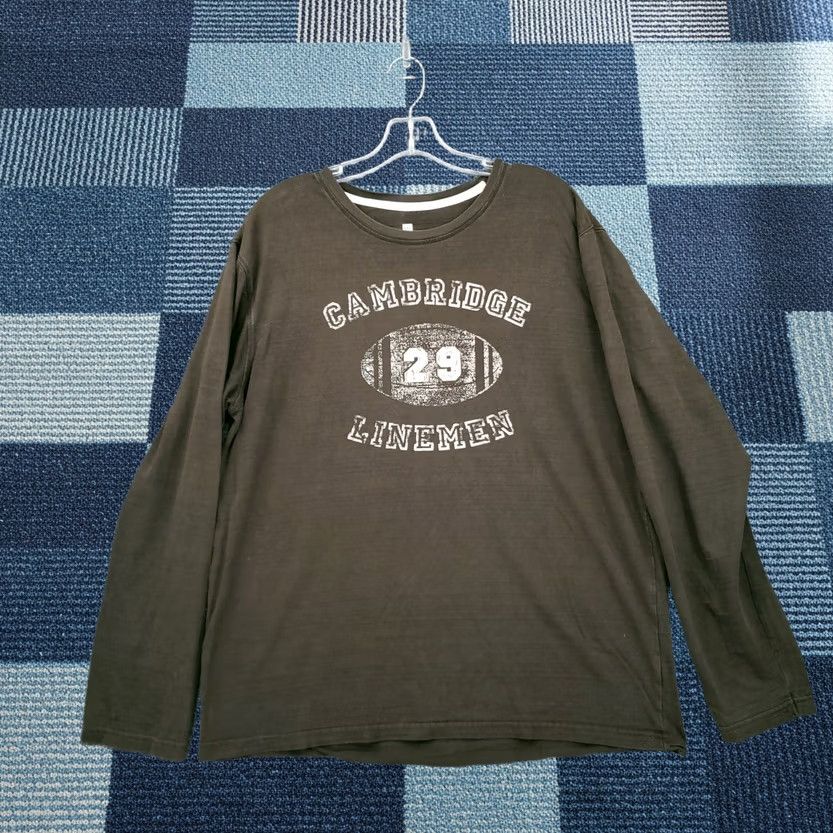 Gap Gap Cambridge Linemen T-Shirt Mens L Brown Cotton Long Sleeve Crew Neck Shirt Size US L / EU 52-54 / 3 - 1 Thumbnail