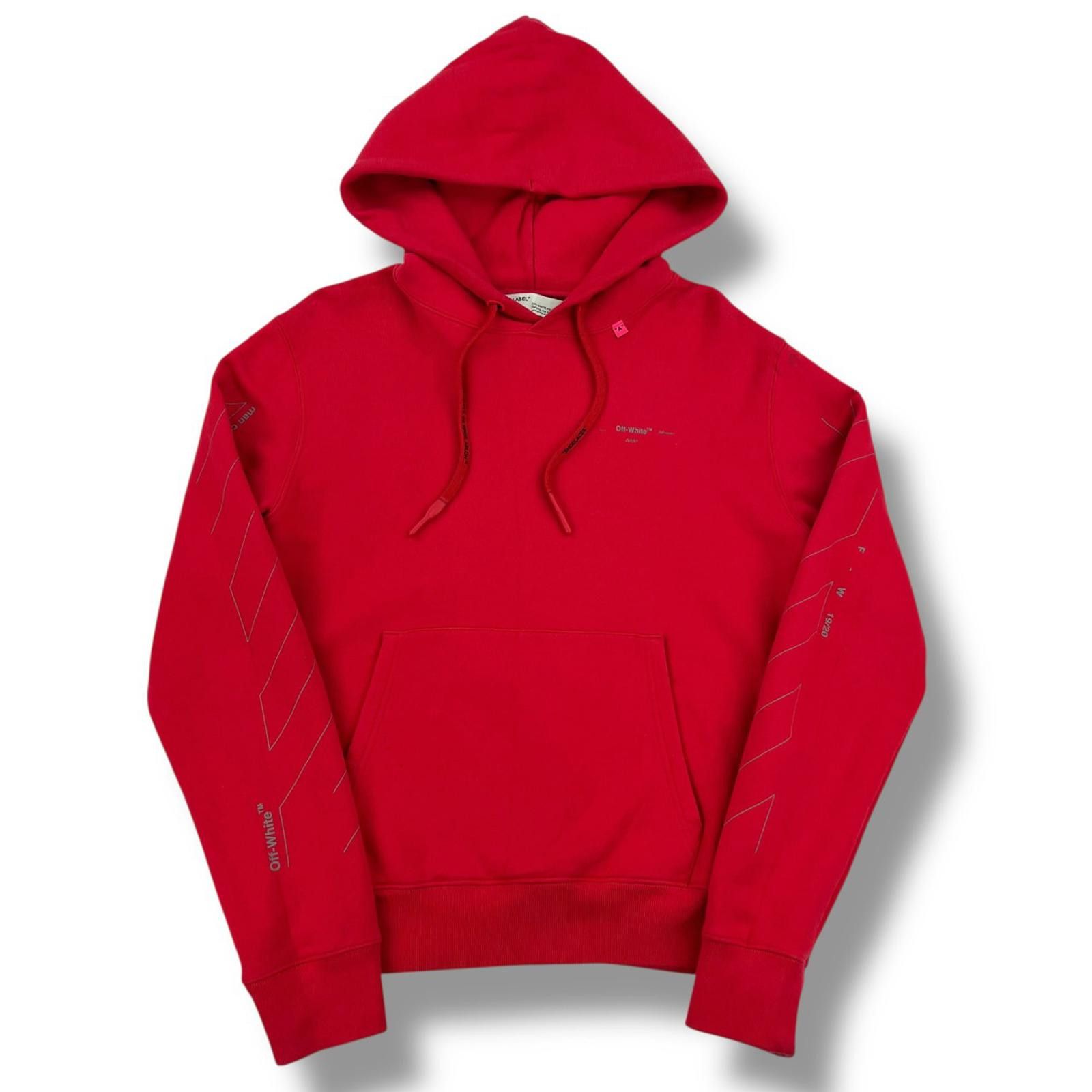 Off-White Off-White Unfinished Arrows Red Hoodie Size US S / EU 44-46 / 1 - 4 Thumbnail
