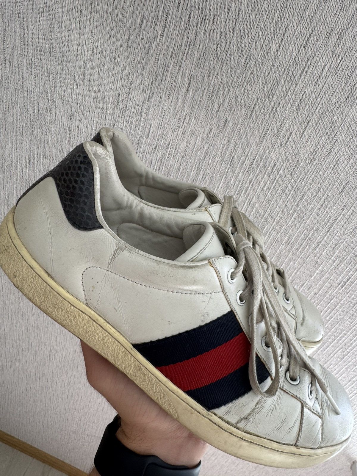 Gucci × Vintage Gucci Ace Low Top Sneakers Size US 9 / EU 42 - 3 Thumbnail