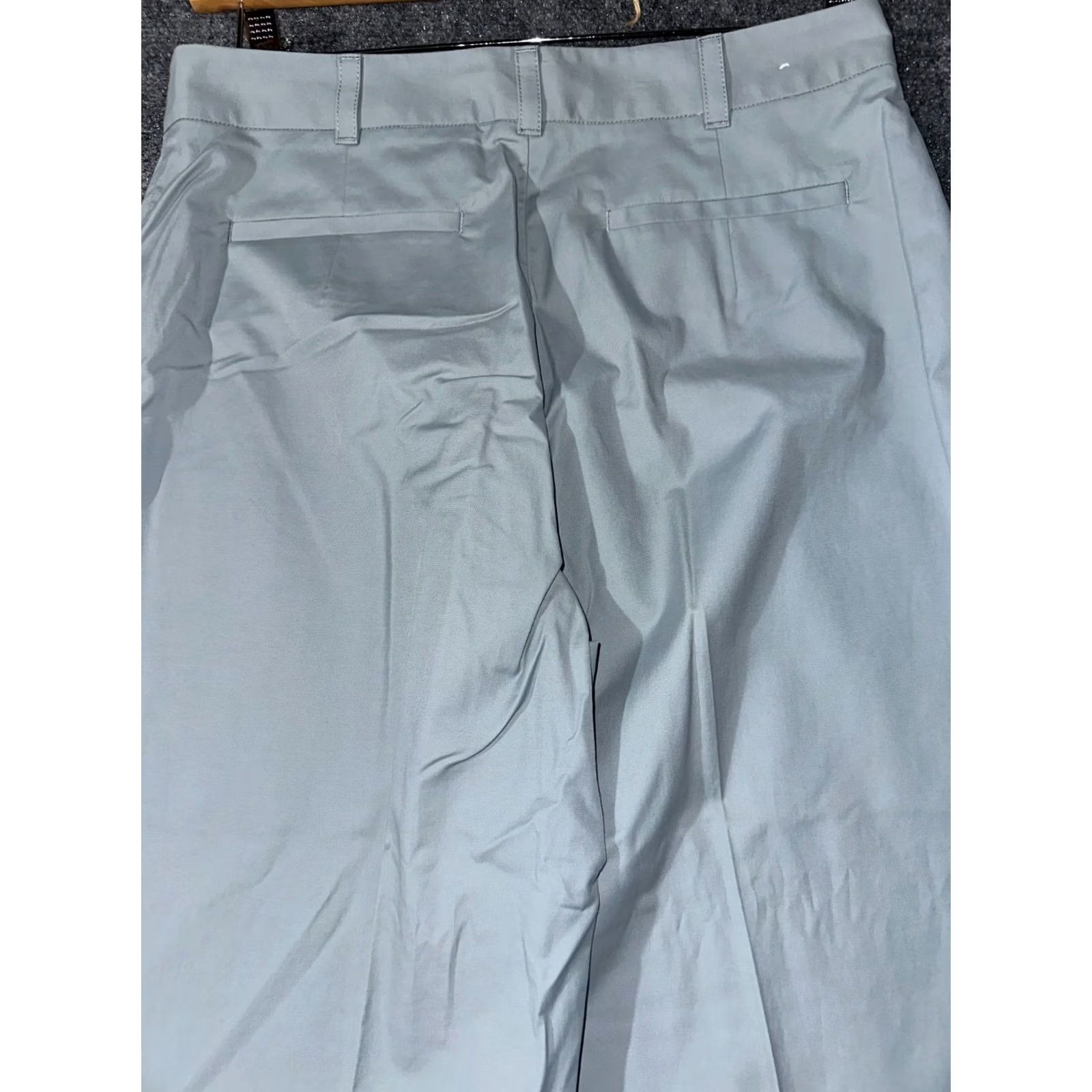 Banana Republic Banana Republic Pants Womens 10 Gray Cotton Stretch Flat Front Straight Leg Chin Size 32" / US 10 / IT 46 - 6 Thumbnail