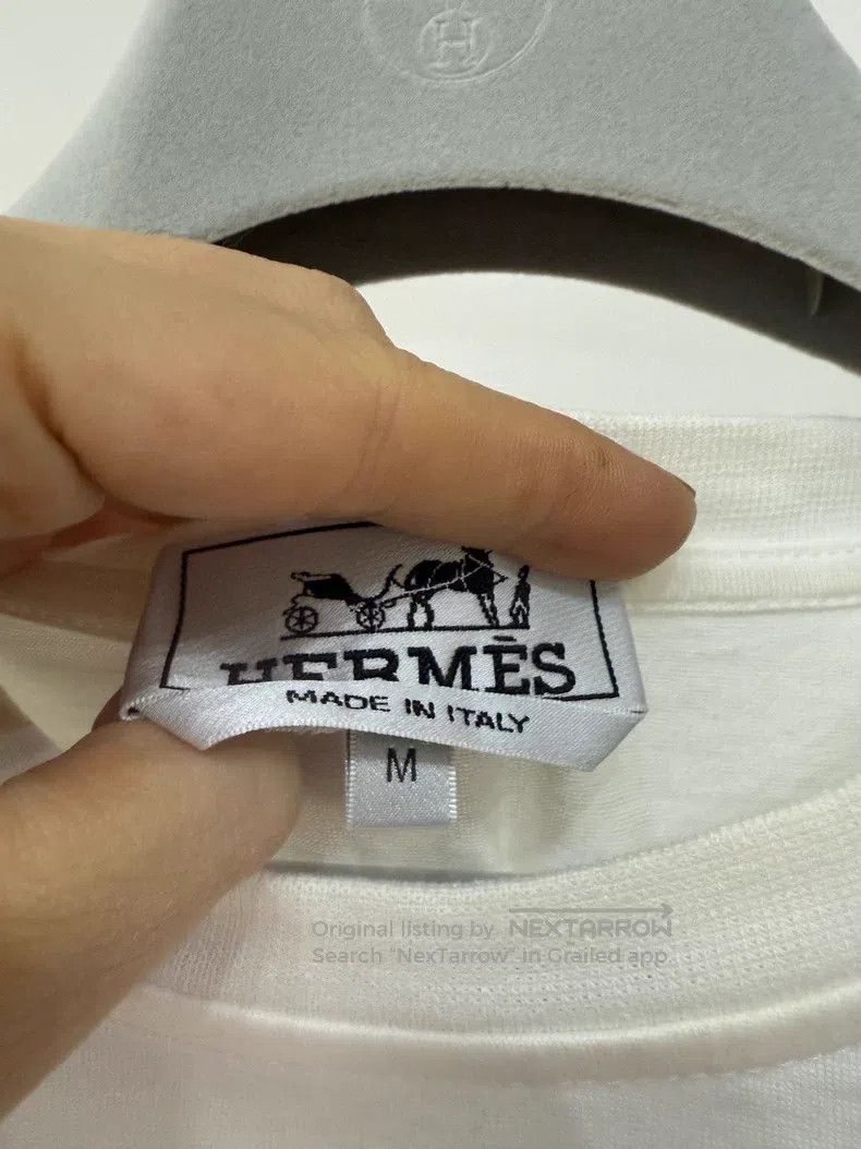 Hermes Hermes Silk and Cotton Blend T-Shirt Size US M / EU 48-50 / 2 - 3 Thumbnail