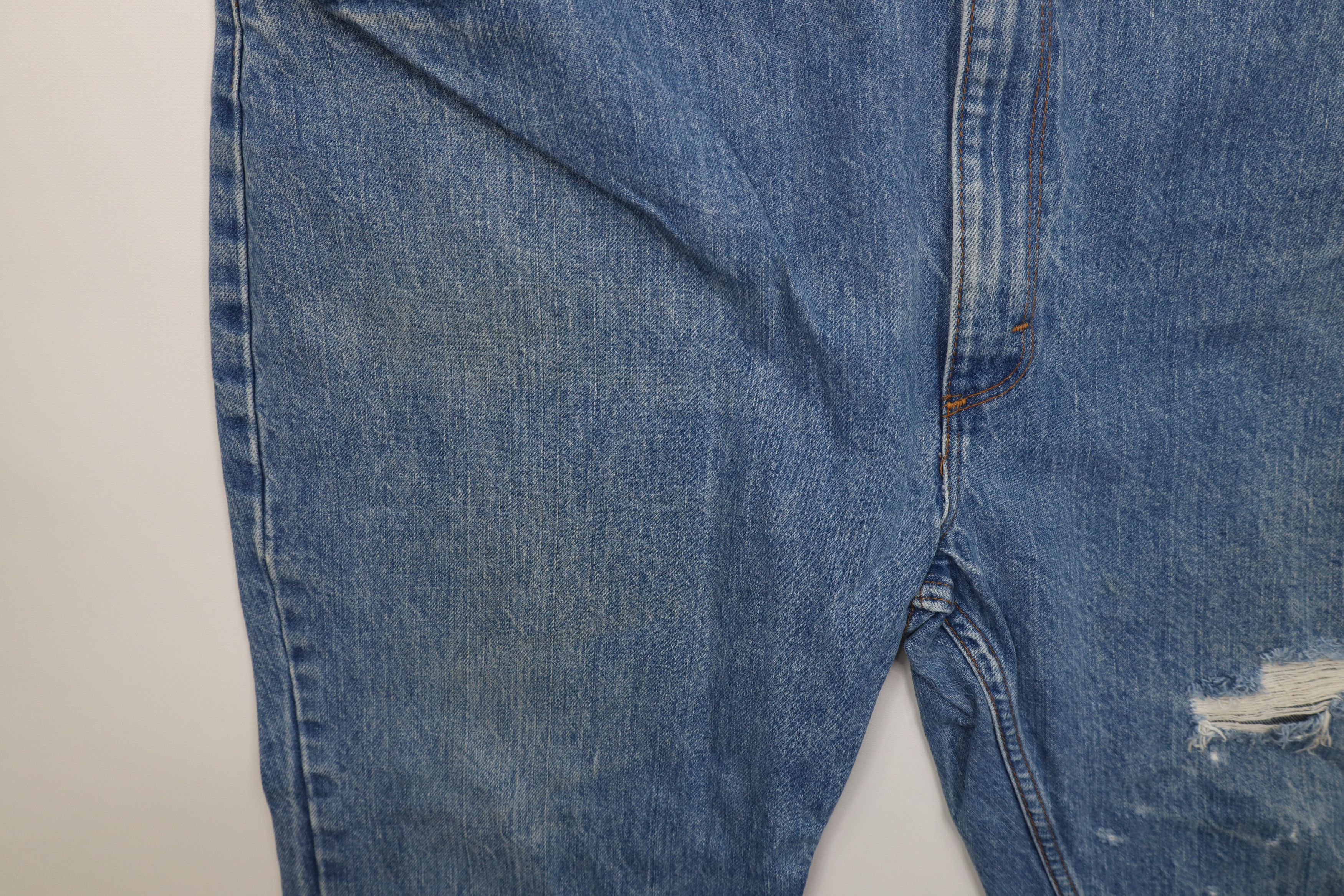 Vintage Vintage 70s Streetwear Flared Wide Leg Denim Jeans Blue USA Size US 44 / EU 60 - 7 Thumbnail