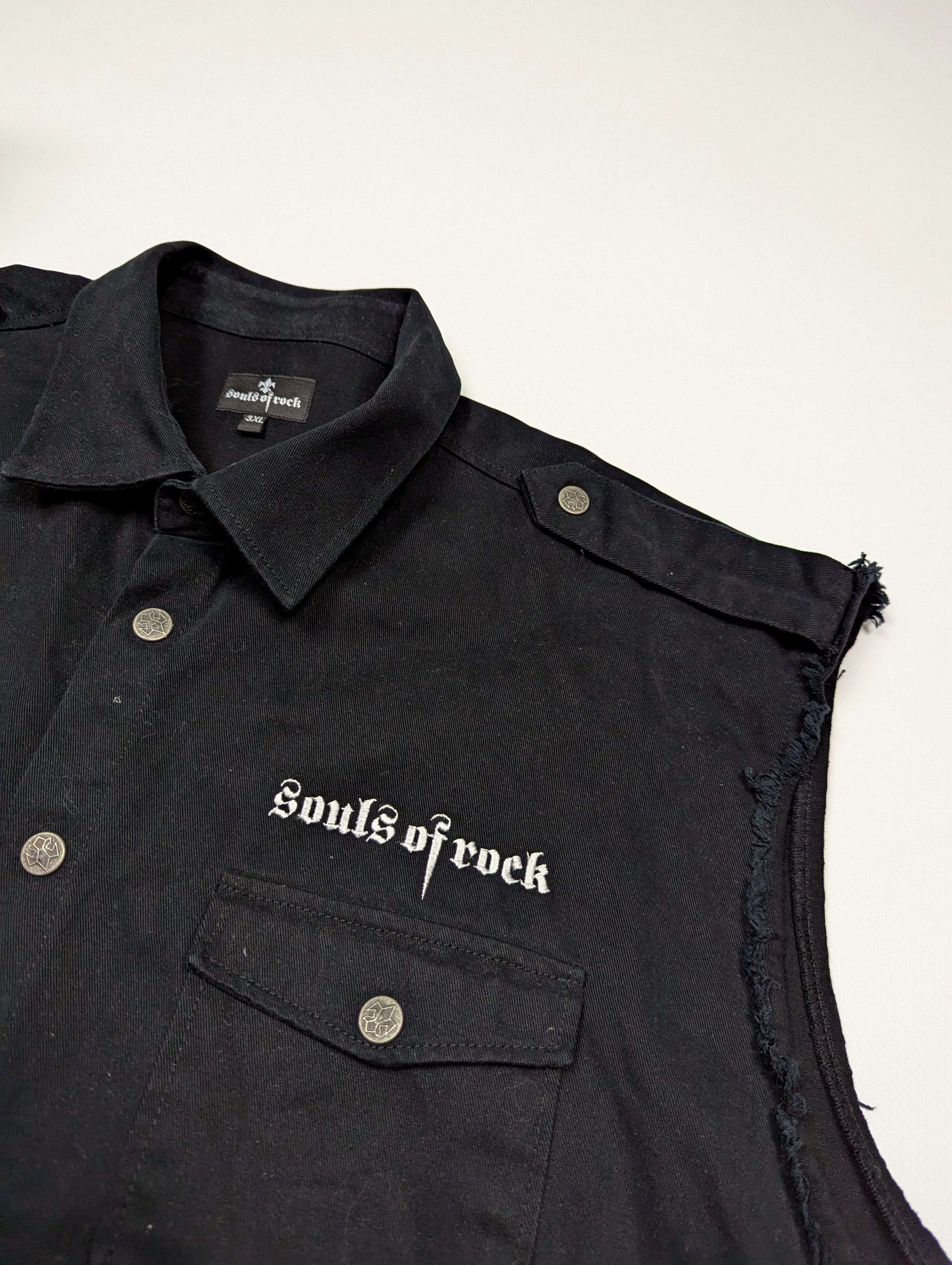 Hysteric Glamour Souls of Rock Sleeveless Denim Vest Men’s 3XL Black Skull Size US XXL / EU 58 / 5 - 3 Thumbnail