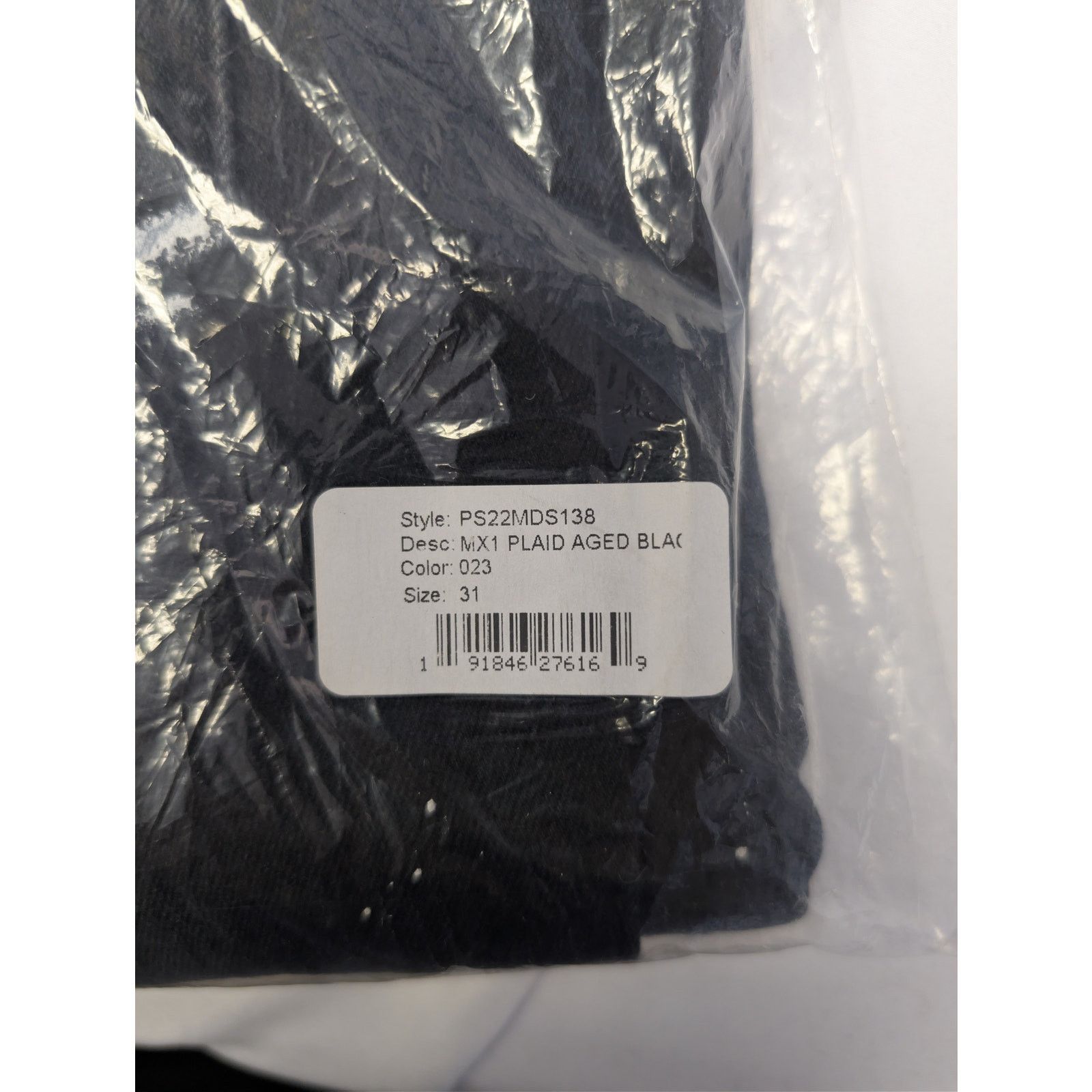Amiri o1rshd1 MX1 Plaid Denim Jeans in Aged Black Size US 31 - 22 Thumbnail