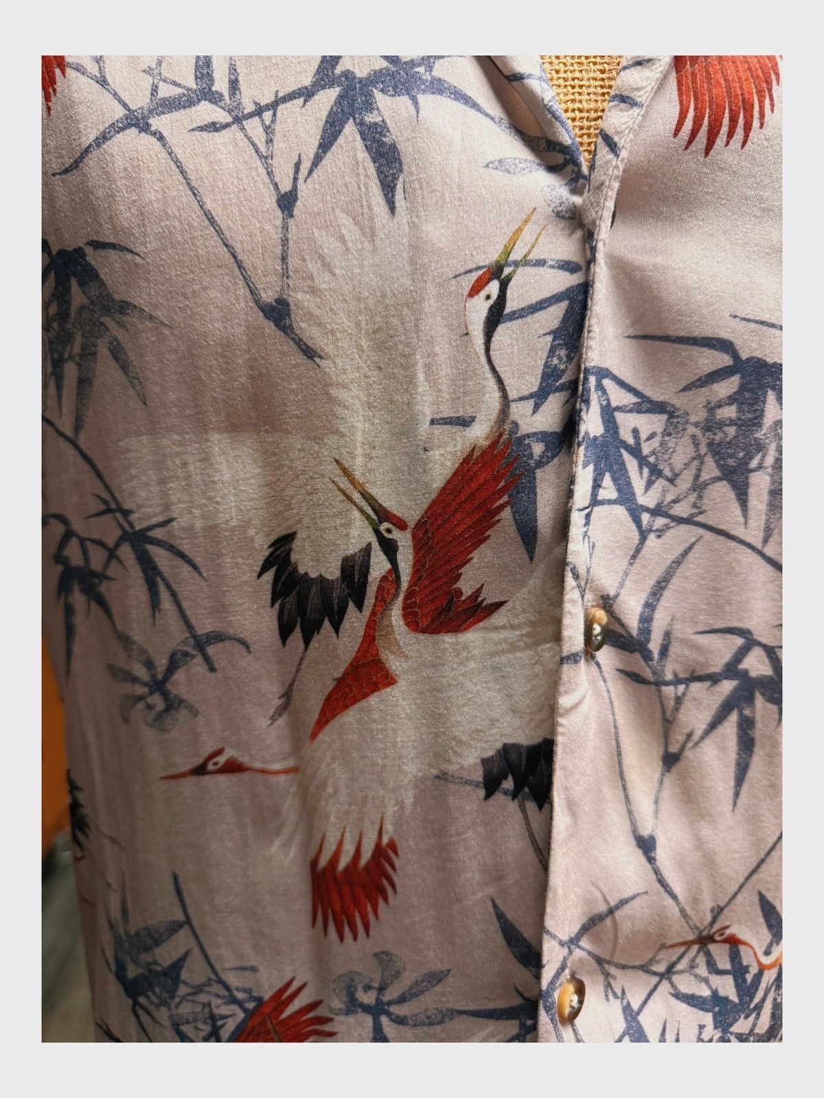 Asos ASOS DESIGN Crane & Bamboo Print Shirt – Size M Size US M / EU 48-50 / 2 - 3 Thumbnail