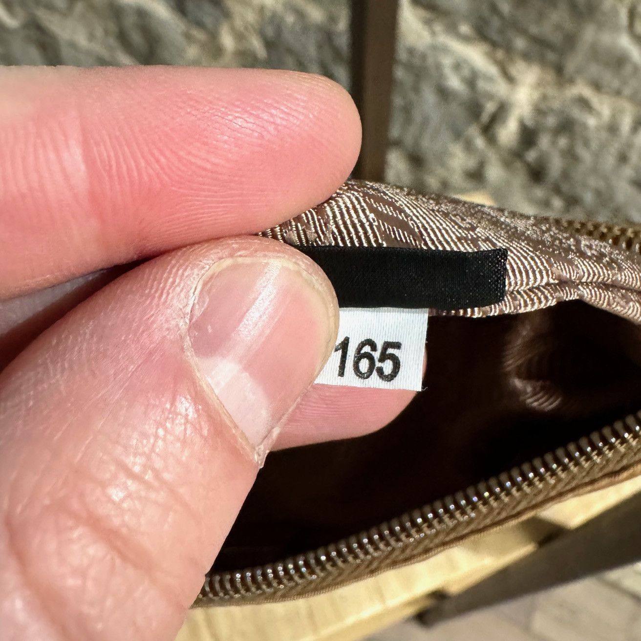 Prada Prada Ochre Tessuto Triangle Emblem Wristlet Pouch Size ONE SIZE - 13 Thumbnail