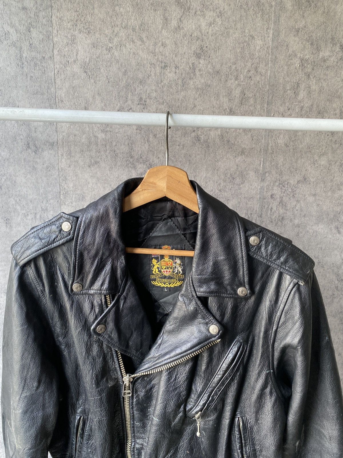 Leather Vintage Stefanel Kids Biker’s Design Leather Jacket Size US L / EU 52-54 / 3 - 3 Thumbnail