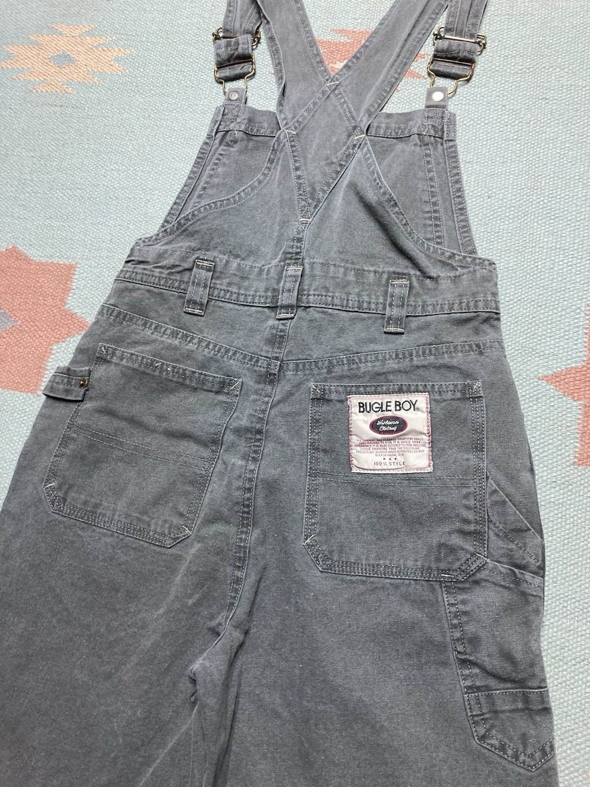 Vintage y2k bugle boy short alls overalls carpenter girl m 25” waist Size 25" / US 0 / IT 36 - 7 Thumbnail