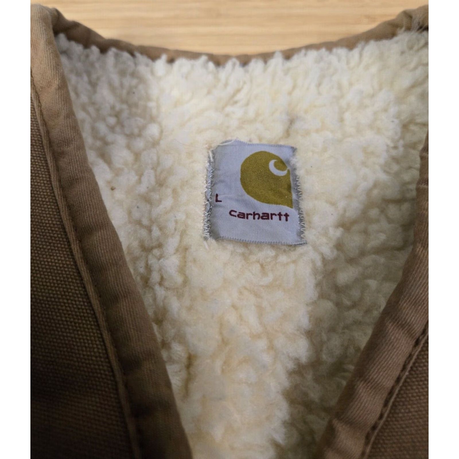 Carhartt VINTAGE Carhartt Vest 80s L Tall Tan Brown Canvas USA Men L PVC? Size US L / EU 52-54 / 3 - 2 Thumbnail