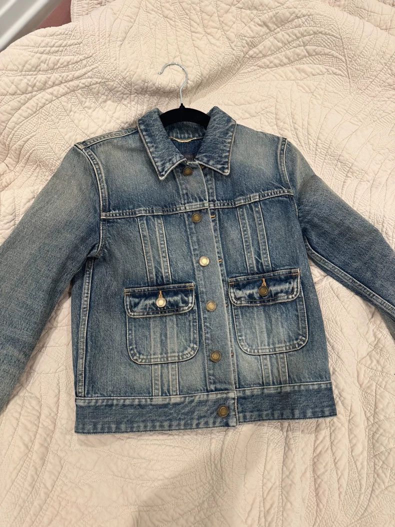 Yves Saint Laurent YSL Women's Denim Jacket Size S Size US S / EU 44-46 / 1 - 1 Thumbnail