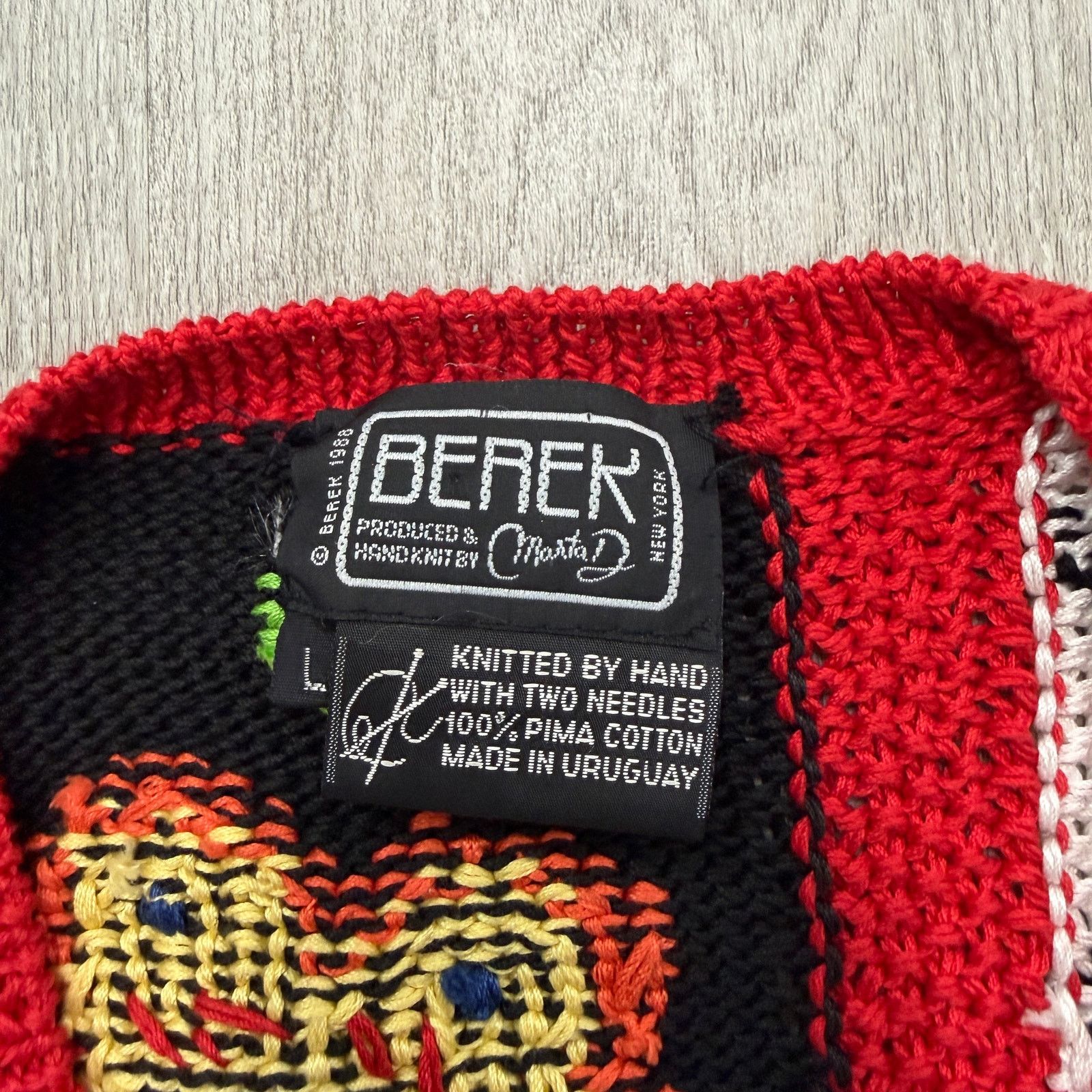 Vintage Vintage Berek Hand Knit Cardigan Sweater Women's Large 80s Size L / US 10 / IT 46 - 5 Thumbnail