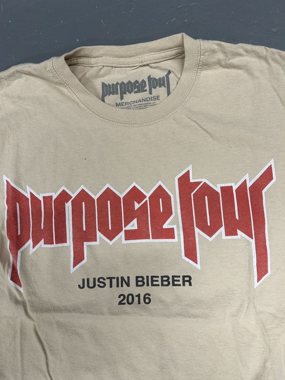 Band Tees × Justin Bieber × Vintage Crazy Y2K Essential Justin Bieber Purpose Tour Band T-Shirt Size US S / EU 44-46 / 1 - 2 Thumbnail