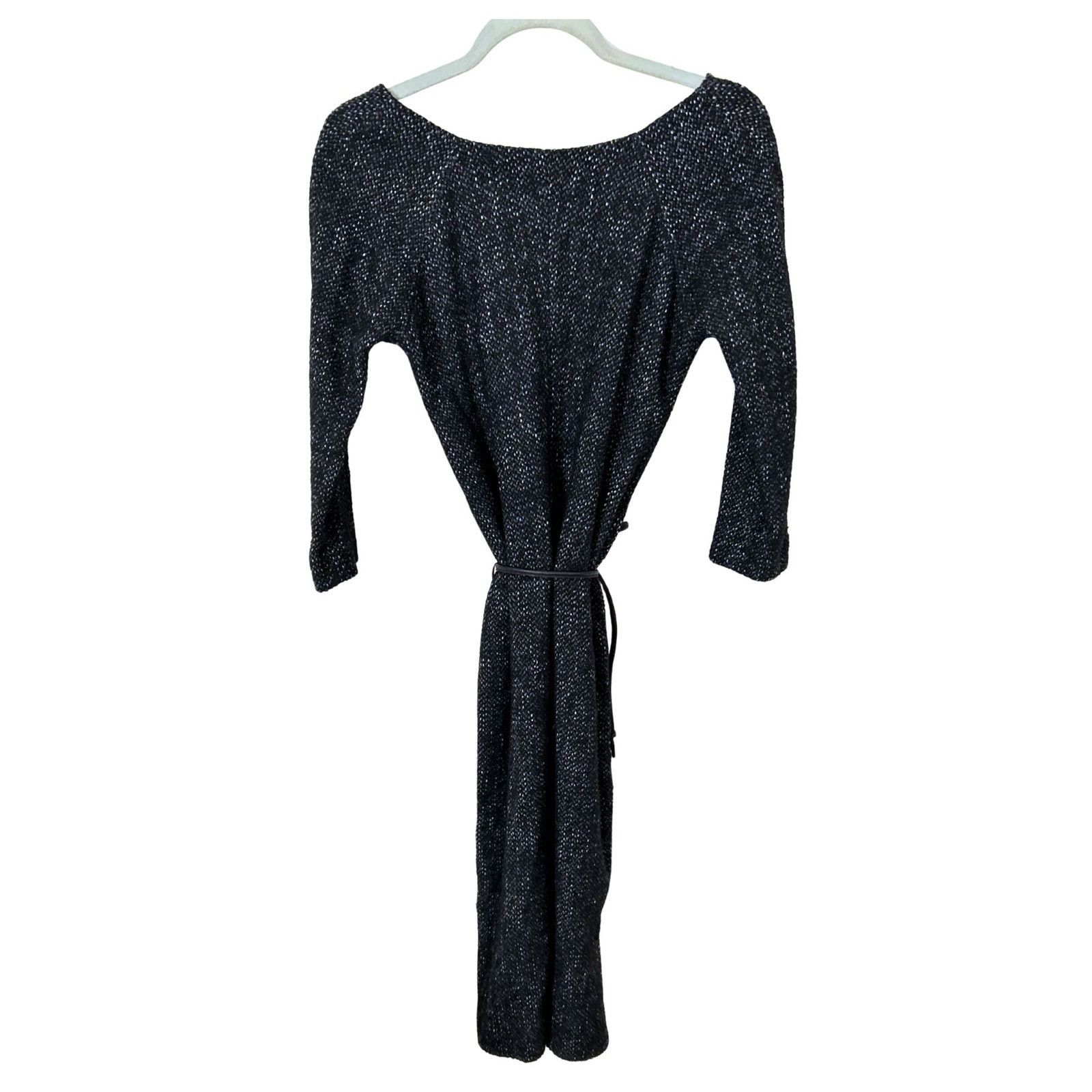 HUMANOID Humanoid Textured Knit Dress w/ Leather Belt Multitone S Size S / US 4 / IT 40 - 4 Thumbnail
