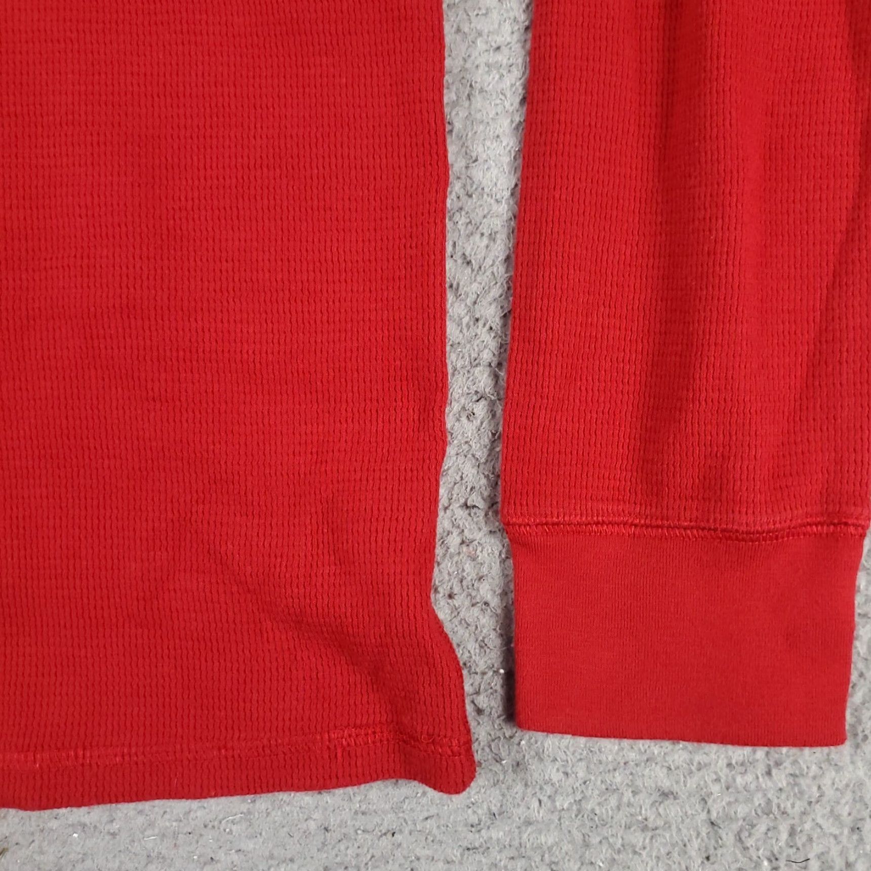 Ralph Lauren Ralph Lauren Long Sleeve T-Shirt Mens Large Red Thermal Crew Neck Waffle Knit Size US L / EU 52-54 / 3 - 5 Thumbnail