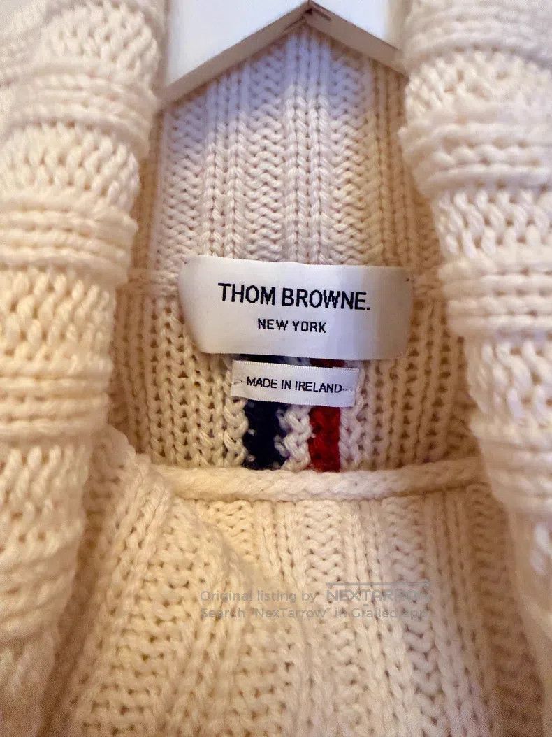 Thom Browne Thom Browne Back Striped Knit Wool Sweater Size XS / US 0-2 / IT 36-38 - 3 Thumbnail