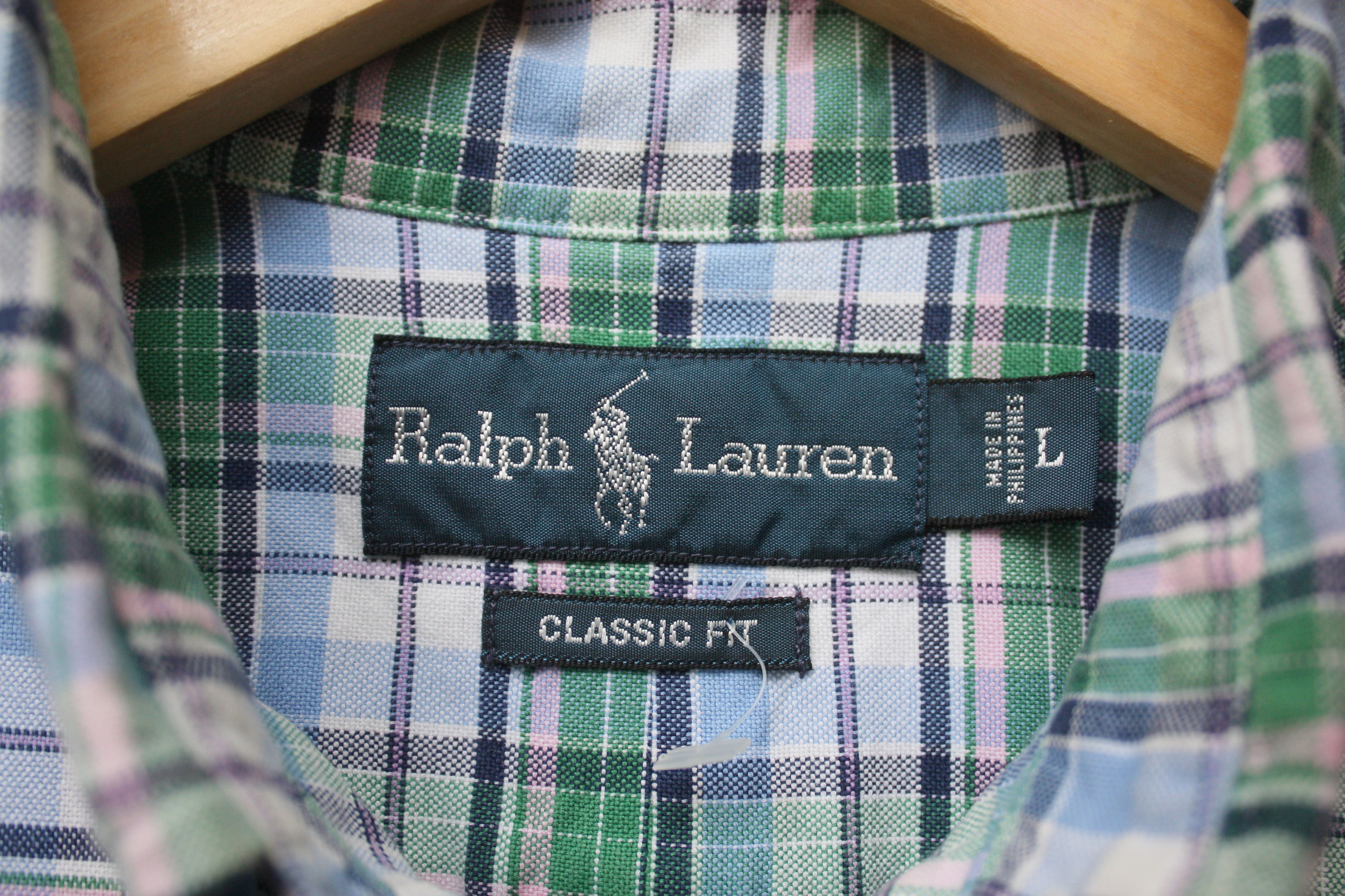 Ralph Lauren Ralph Lauren Green Checkered Shirt Men's Large Size US L / EU 52-54 / 3 - 6 Thumbnail