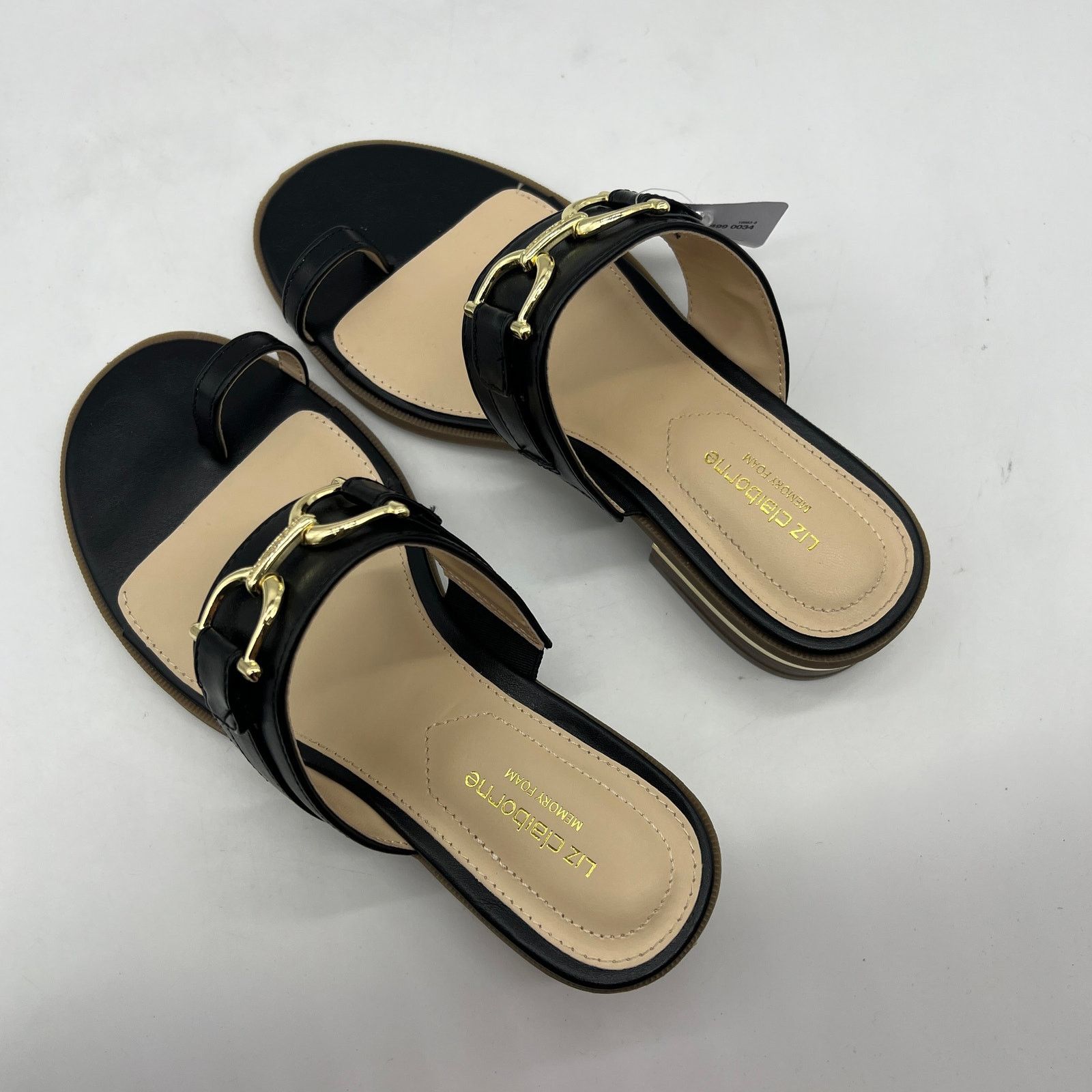 Other Liz Claiborne Womens Argent Flat Sandals Black Size 6M Size US 6 / IT 36 - 5 Thumbnail