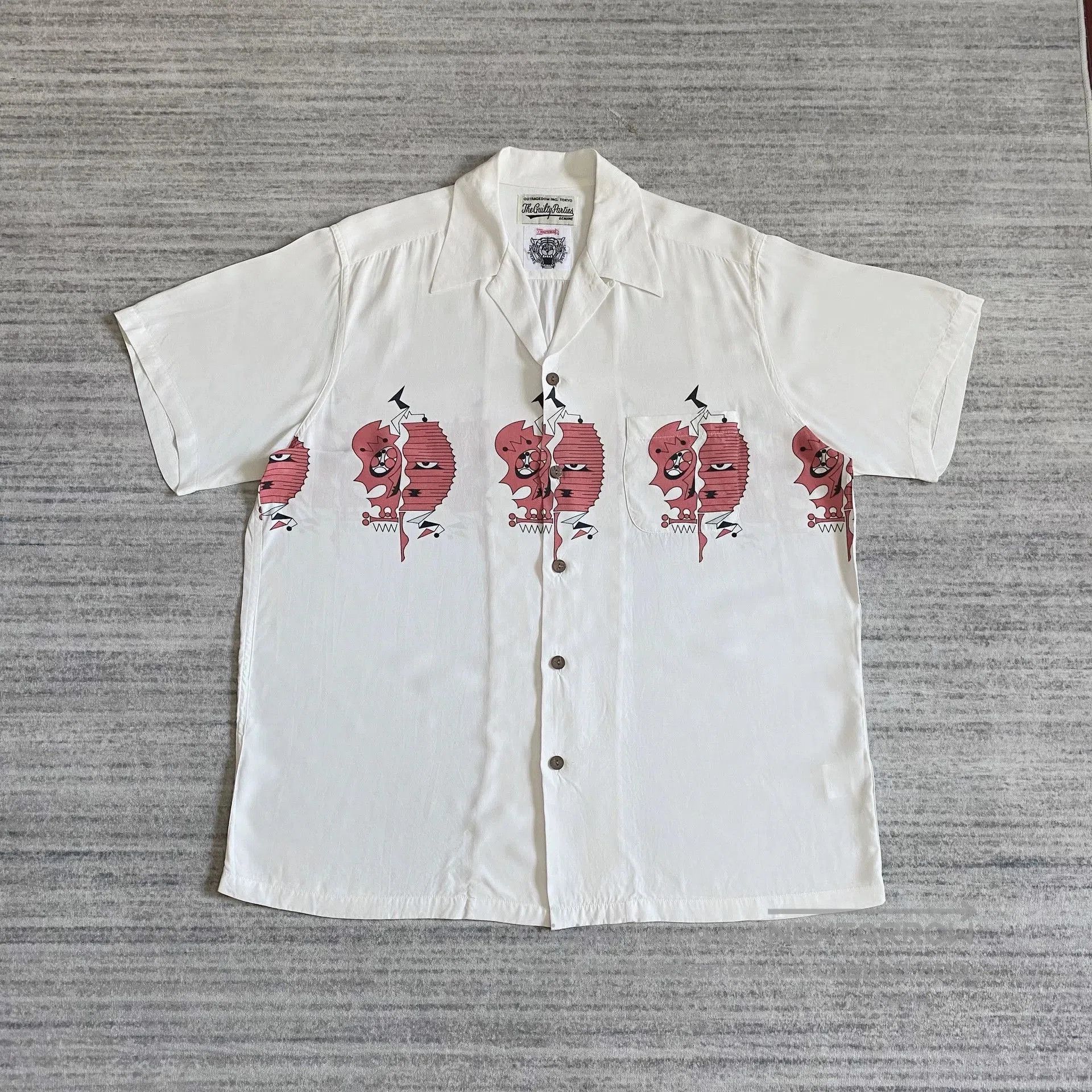 Wacko Maria WackoMaria Skull Tattoo Short Sleeve Shirt. Size US M / EU 48-50 / 2 - 1 Thumbnail
