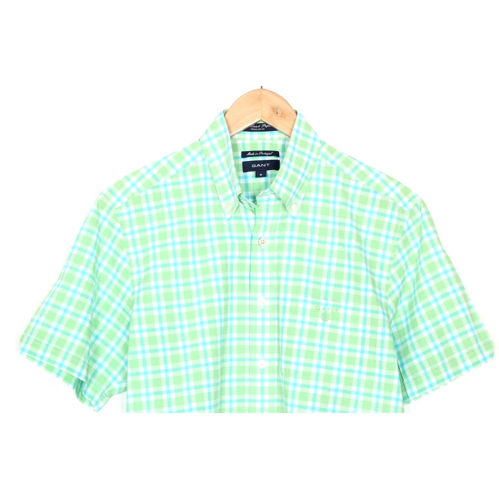Gant GANT East Coast Poplin Shirt Men Size M Regular Fit Short Sleeve VR2768 Size US M / EU 48-50 / 2 - 2 Thumbnail