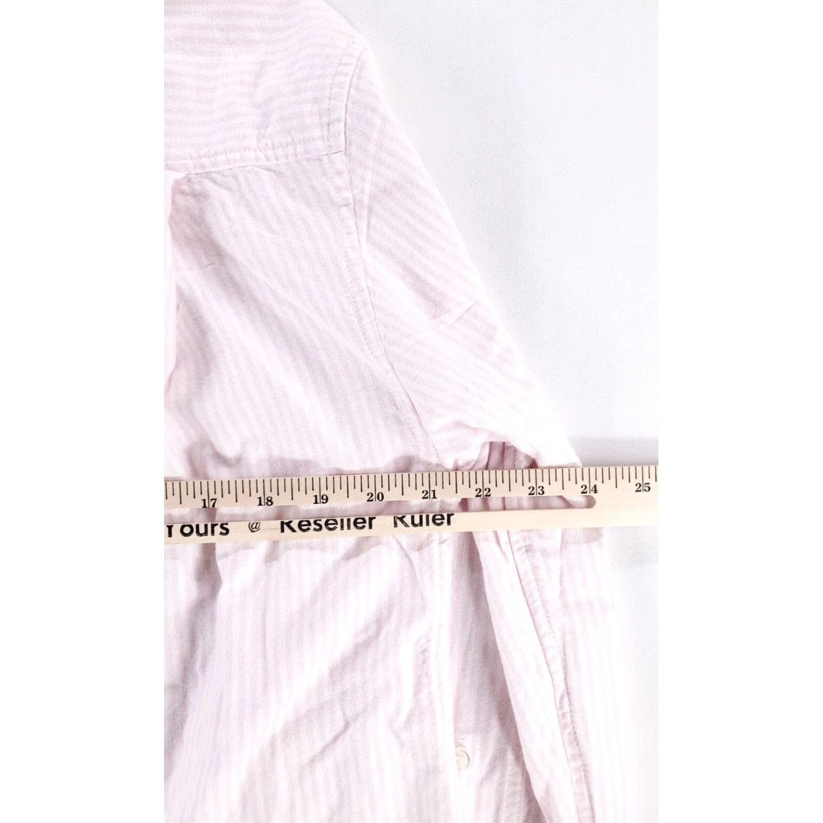 Citizens Of Humanity COH Kayla Shrunken Striped Shirt Womens L | Citizens of Humanity | Pink White Multicolor Button-Up Shirt Ladies L Size L / US 10 / IT 46 - 7 Thumbnail