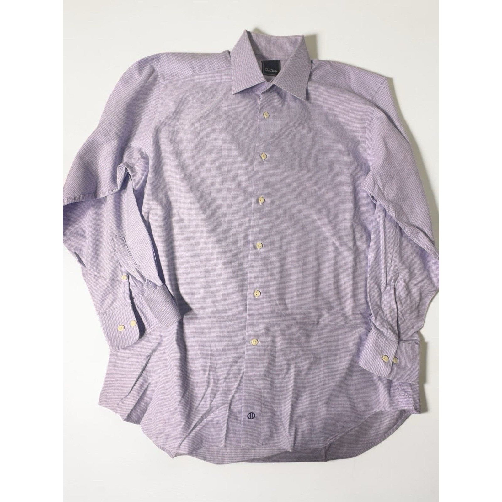 David Donahue David Donahue Shirt Mens 16 32/33 Purple Geometric Button Up Size US M / EU 48-50 / 2 - 1 Thumbnail