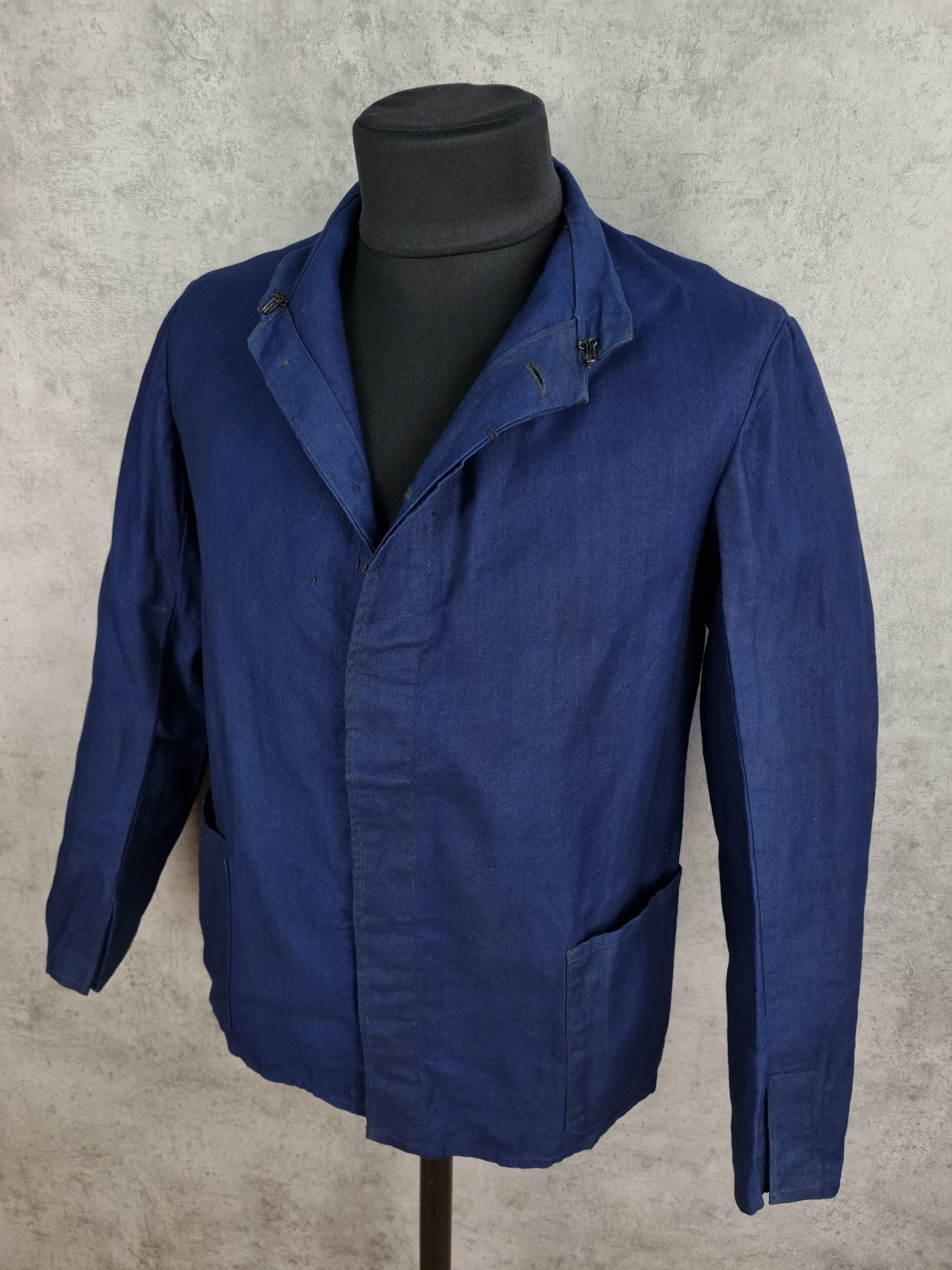 Le Laboureur × Vetra 80s Iconic Nehru Collar Worker German Jacket Size US M / EU 48-50 / 2 - 6 Thumbnail