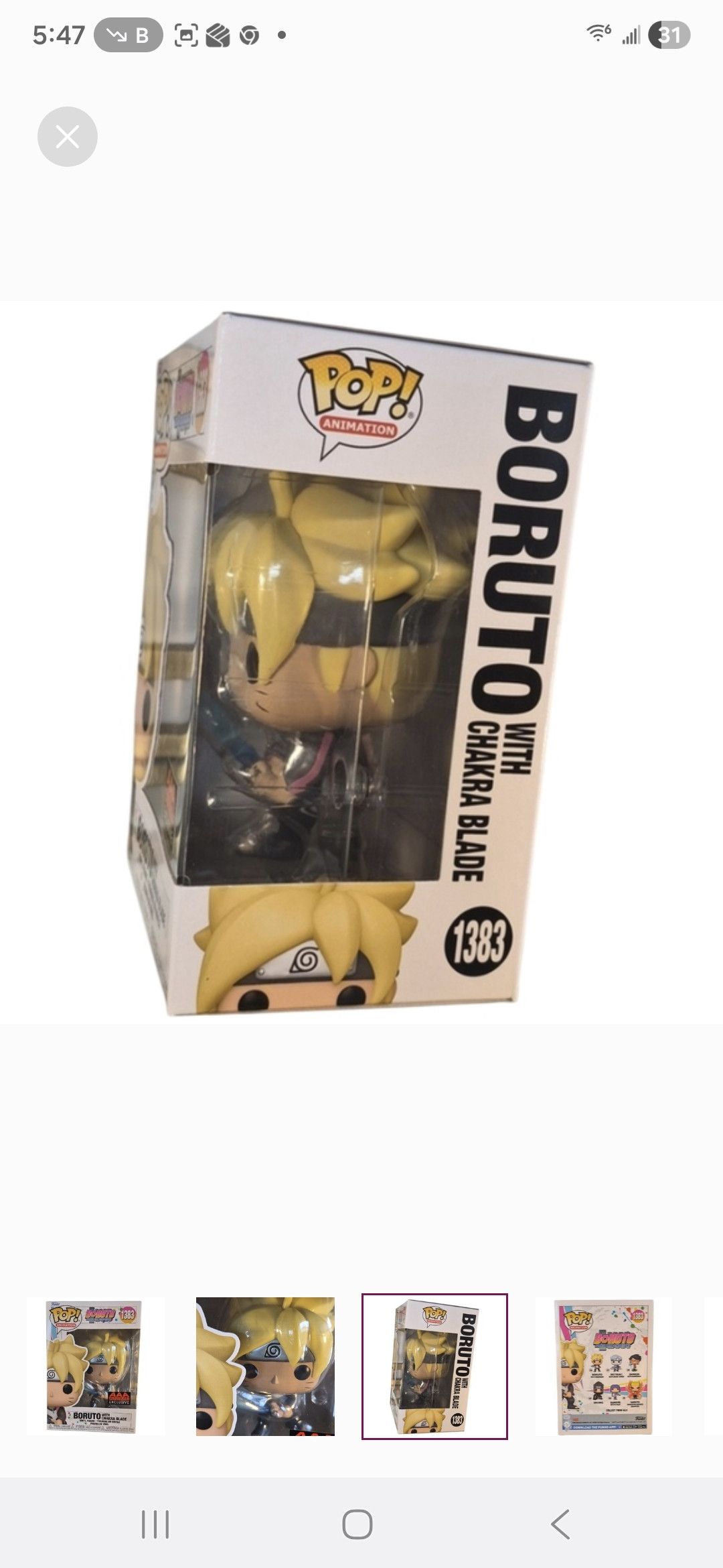 Other Funko × Naruto Nxt Gen Baruto wit Chakra Sword Vinyl Figure Size ONE SIZE - 3 Thumbnail