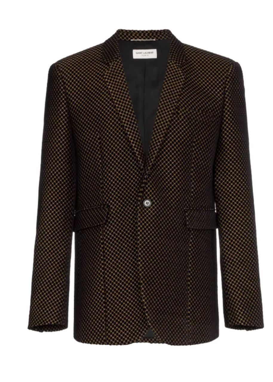Saint Laurent Paris Saint Laurent Velvet Blazer - Gold detail - 48 - Like New Size US M / EU 48-50 / 2 - 2 Thumbnail