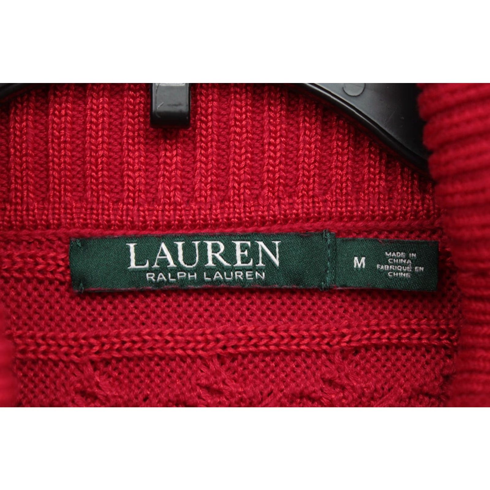 Ralph Lauren Lauren Ralph Lauren Sweater Women's Medium Red Cable Knit Cowl Neck Ribbed Cozy Size M / US 6-8 / IT 42-44 - 5 Thumbnail
