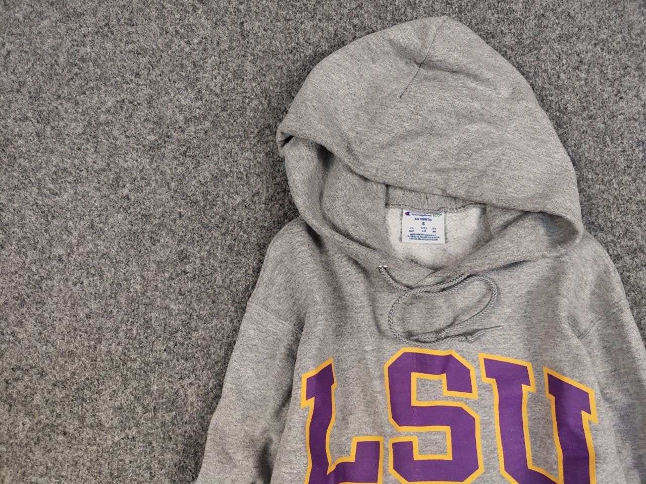 Champion Vintage Champion eco x LSU Tiger Logo Gray Blank Hoodie Size US S / EU 44-46 / 1 - 11 Thumbnail