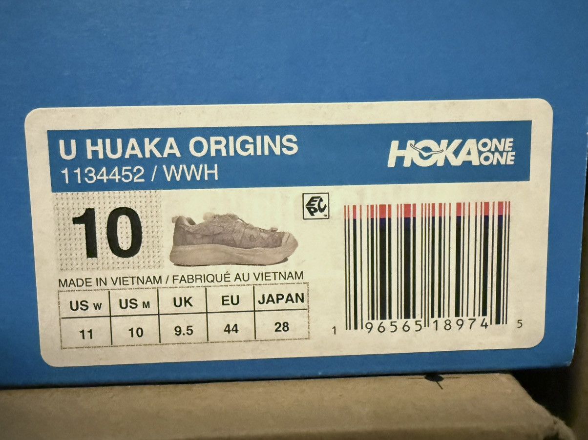 Hoka Hoka One One Huaka Origins 'White Grey' - 10us Size US 10 / EU 43 - 7 Thumbnail