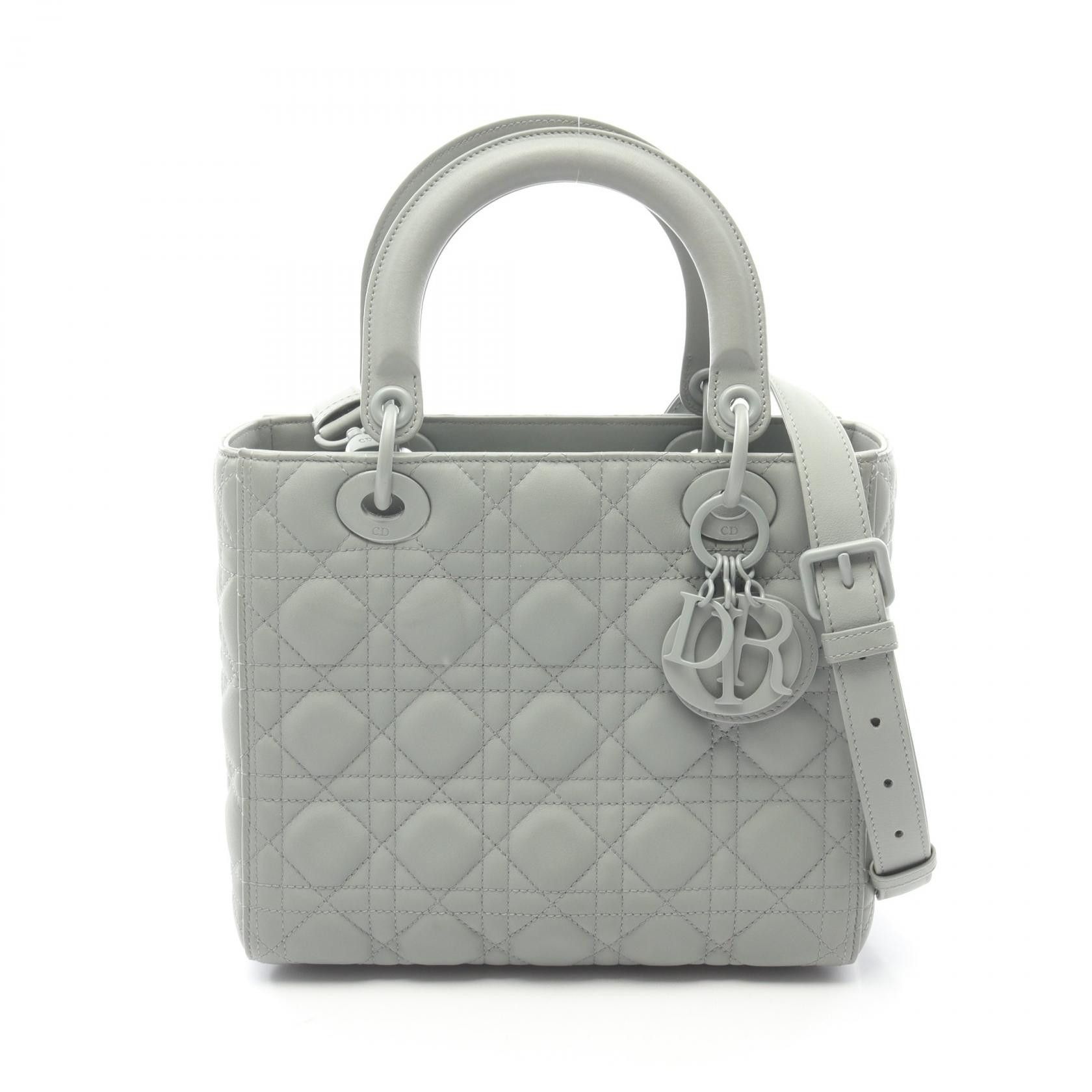 Dior Dior Dior LADY DIOR Leather 2way Handbag Leather Handbag DUTY FREE for USA Size ONE SIZE - 1 Thumbnail
