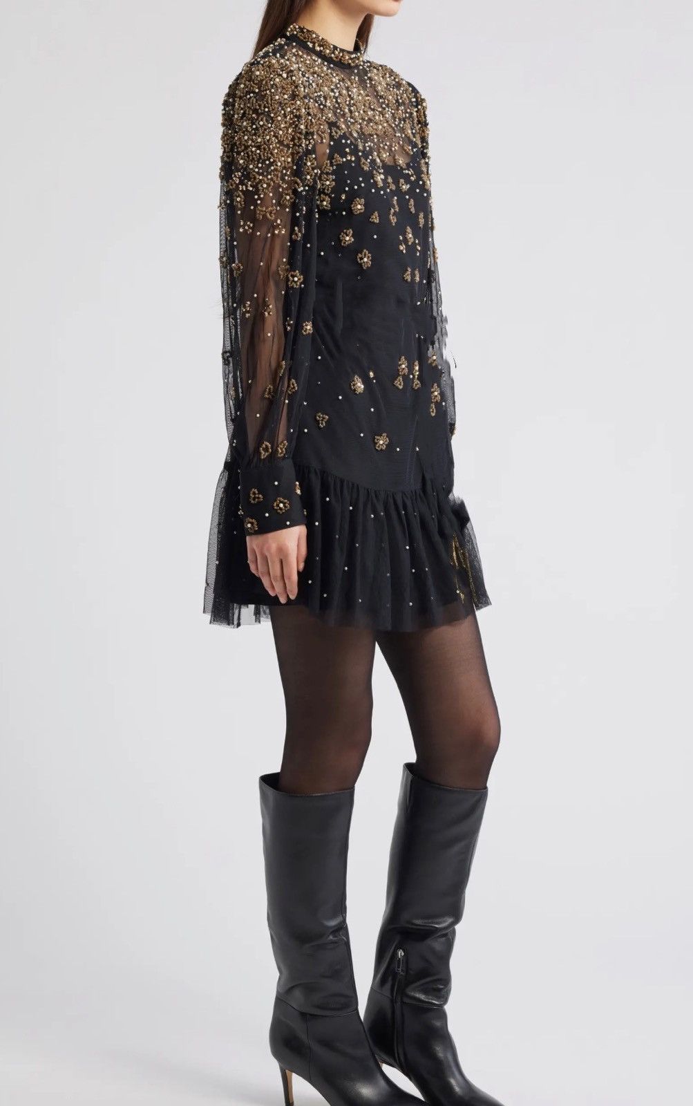 Farm Rio Farm Rio Embroidered Tulle Overlay Minidress size XS Size XS / US 0-2 / IT 36-38 - 2 Thumbnail