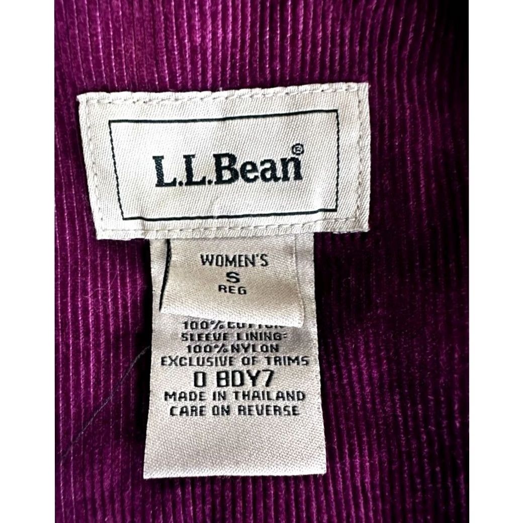 Vintage L.L. Bean Corduroy Jacket Women Small Purple Pink Corduroy Coat Ladies Hand Pocket Mid-Length Size 28" / US 6 / IT 42 - 3 Thumbnail
